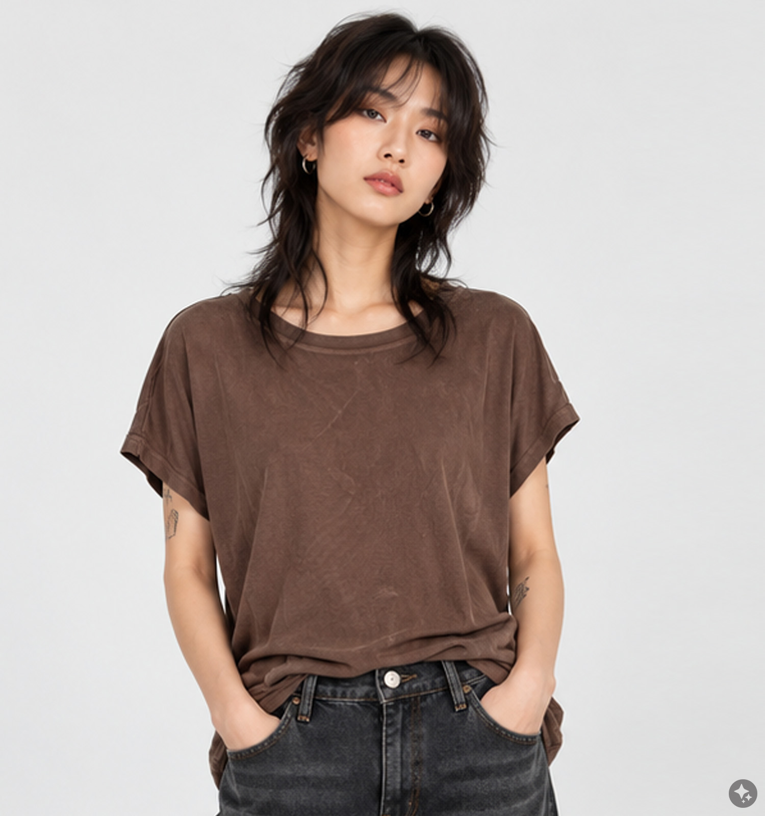 Adoré Constanza Donkerbruine T-shirt