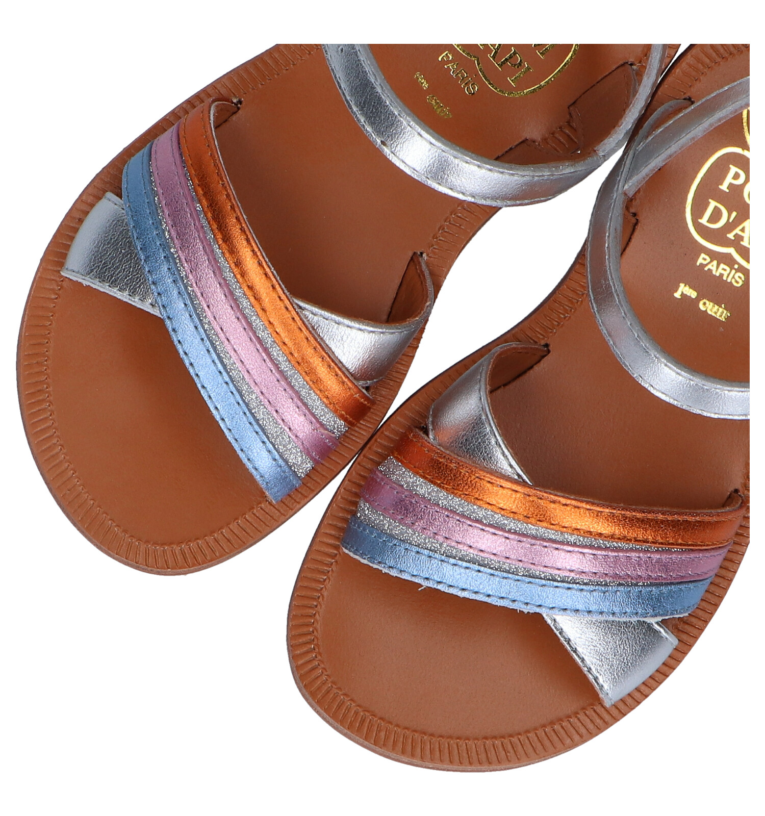 Pom d'Api Plaguette Lili Zilveren Sandalen | Meisjes Sandalen