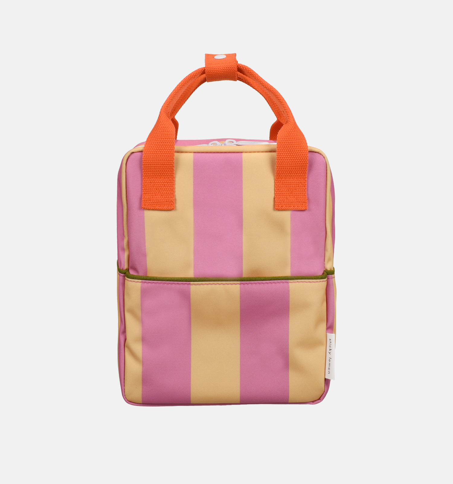 Sticky Lemon Stripes Small Backpack Sac à dos en Rose/Jaune