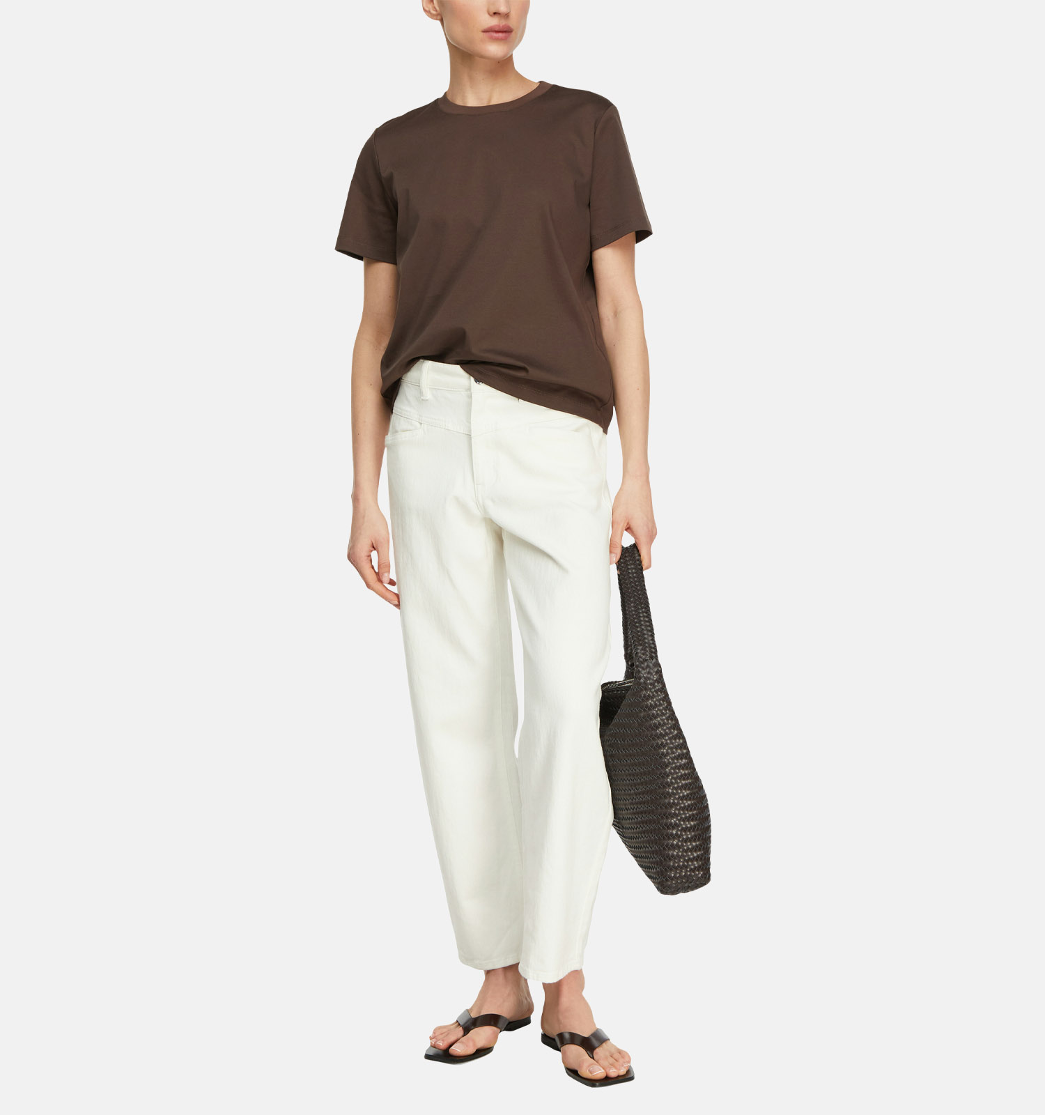 comma Ecru Jeansbroek