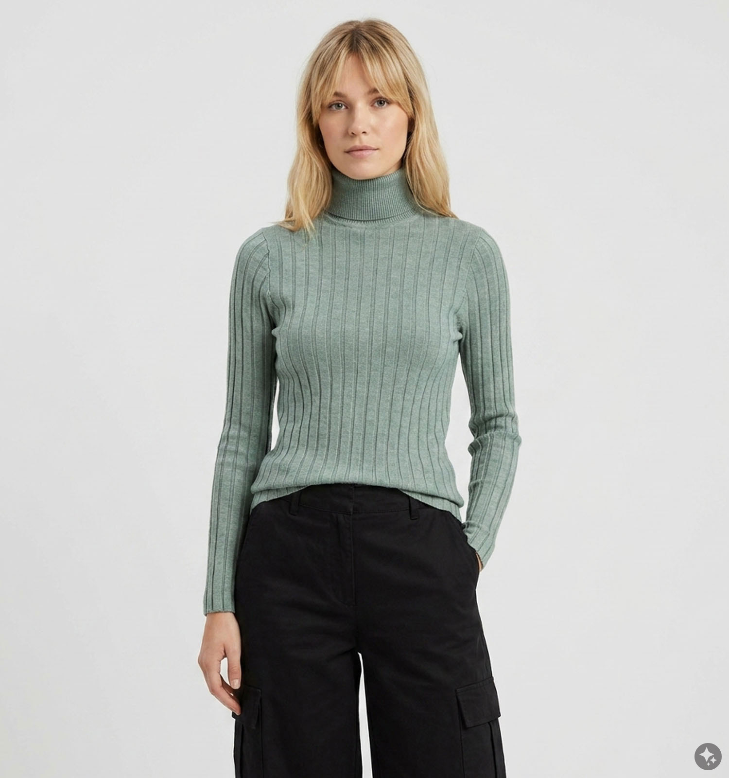The Korner Groene Turtleneck Trui