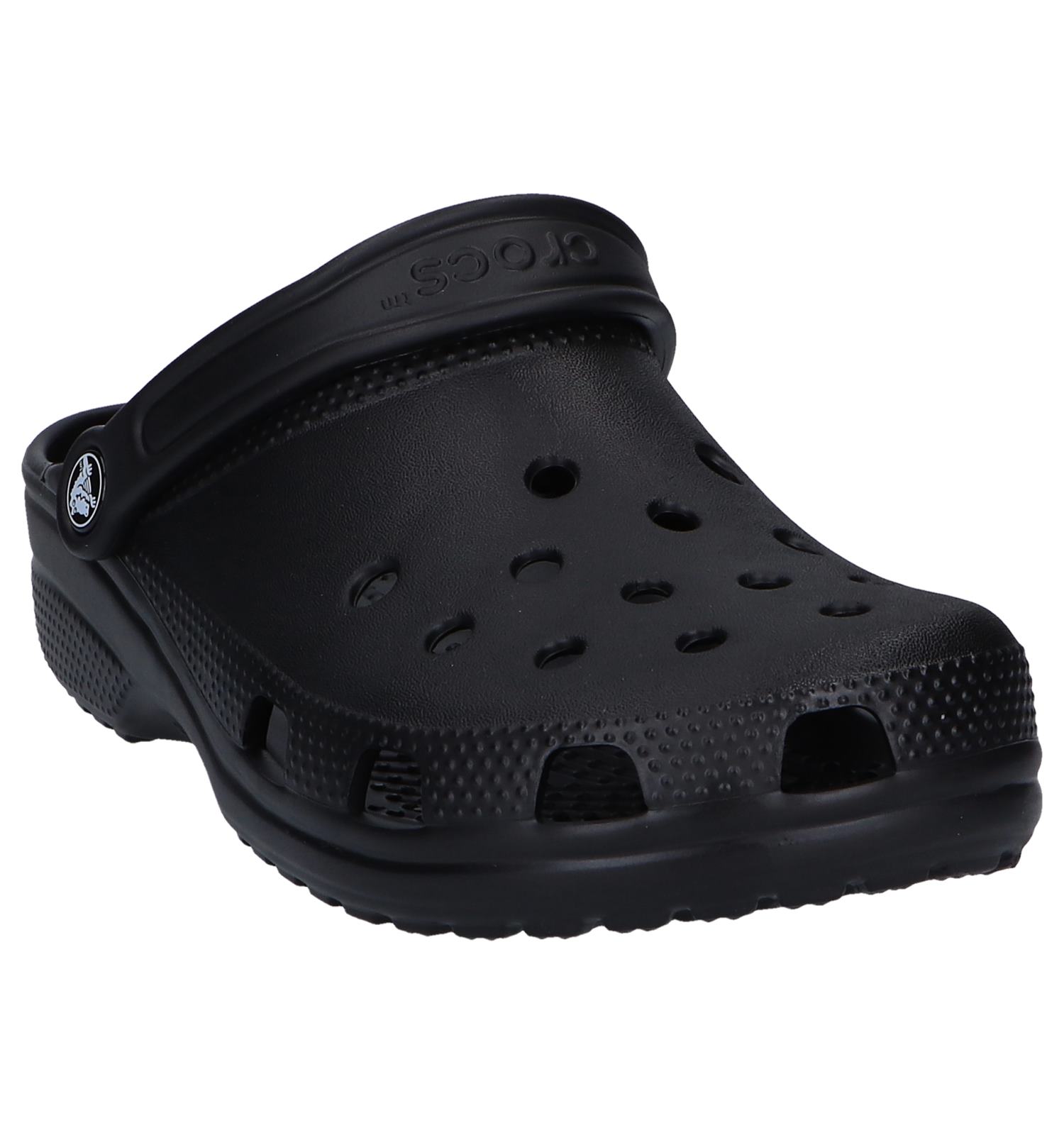 zwarte crocs slippers