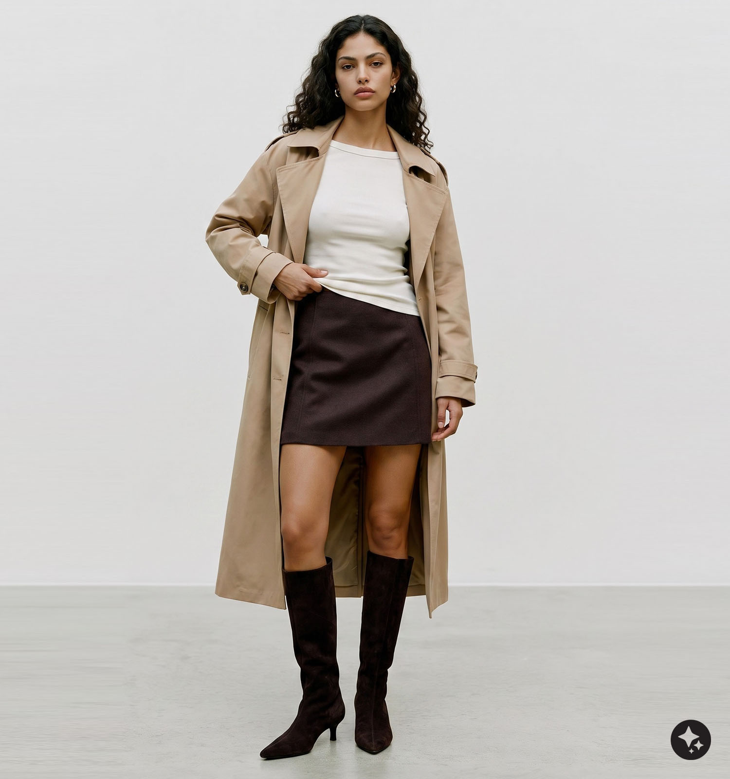 Vero Moda Fortune Allison Donkerbruine Korte Rok