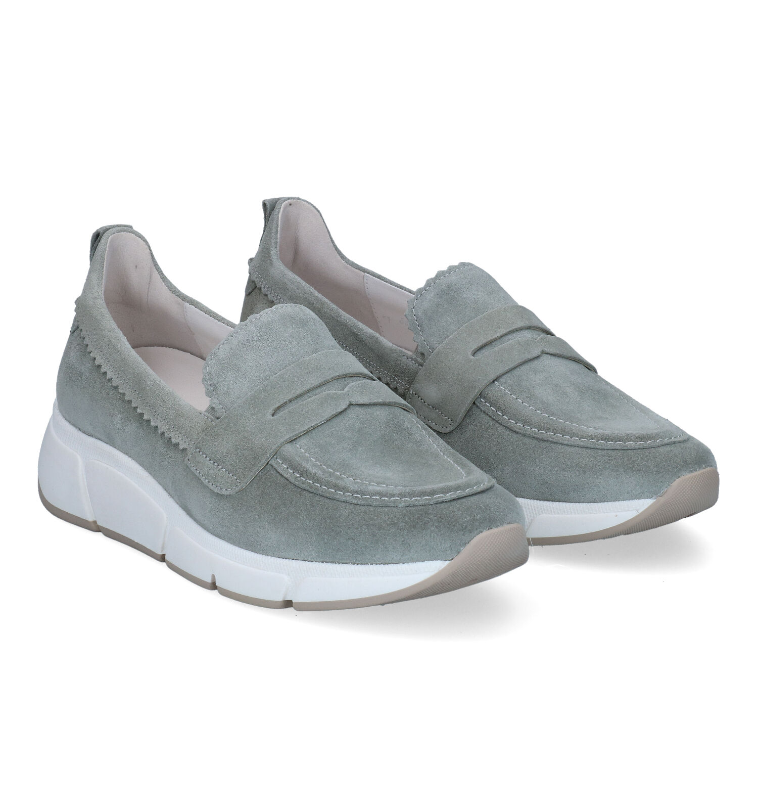 Topshop Instappers groen casual uitstraling Schoenen Lage schoenen Instappers 