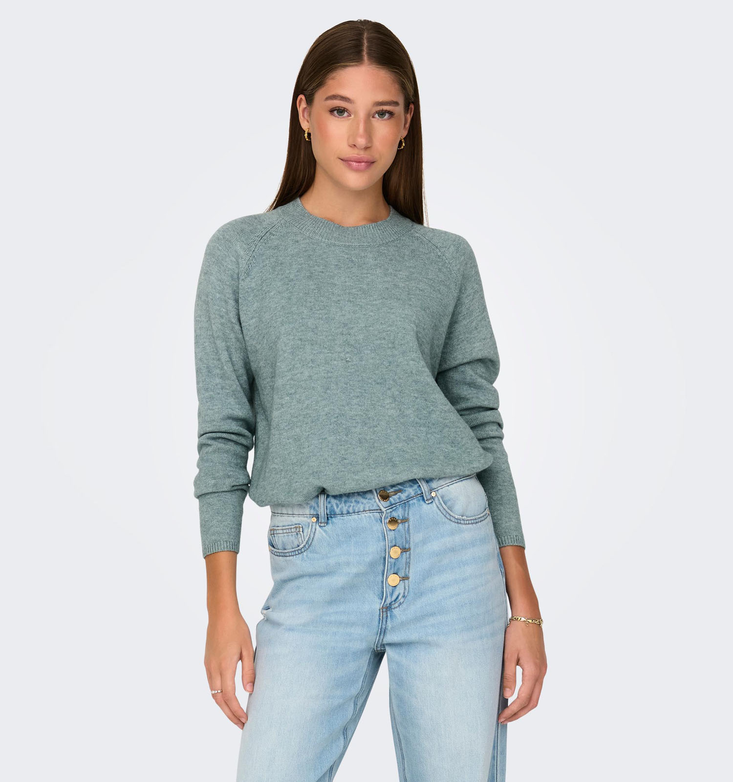 JDY Women Sweater Sweatshirt Jumper Fine Knit Batwing Sleeves Knitted Only JDYNEW BEHAVE BATSLEEVE, Colour:Creme, Size:32