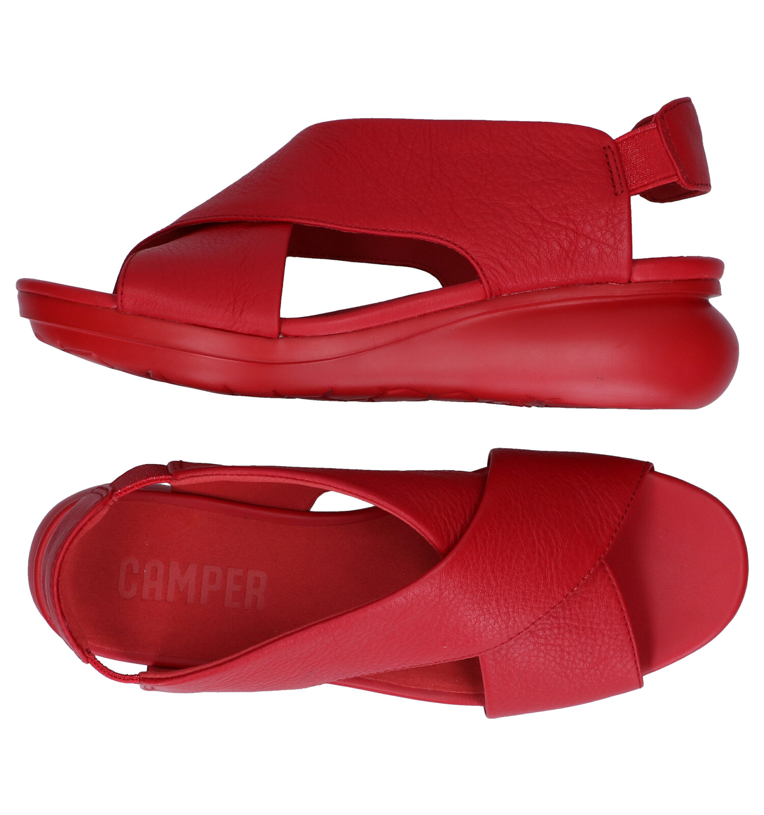 rode sandalen