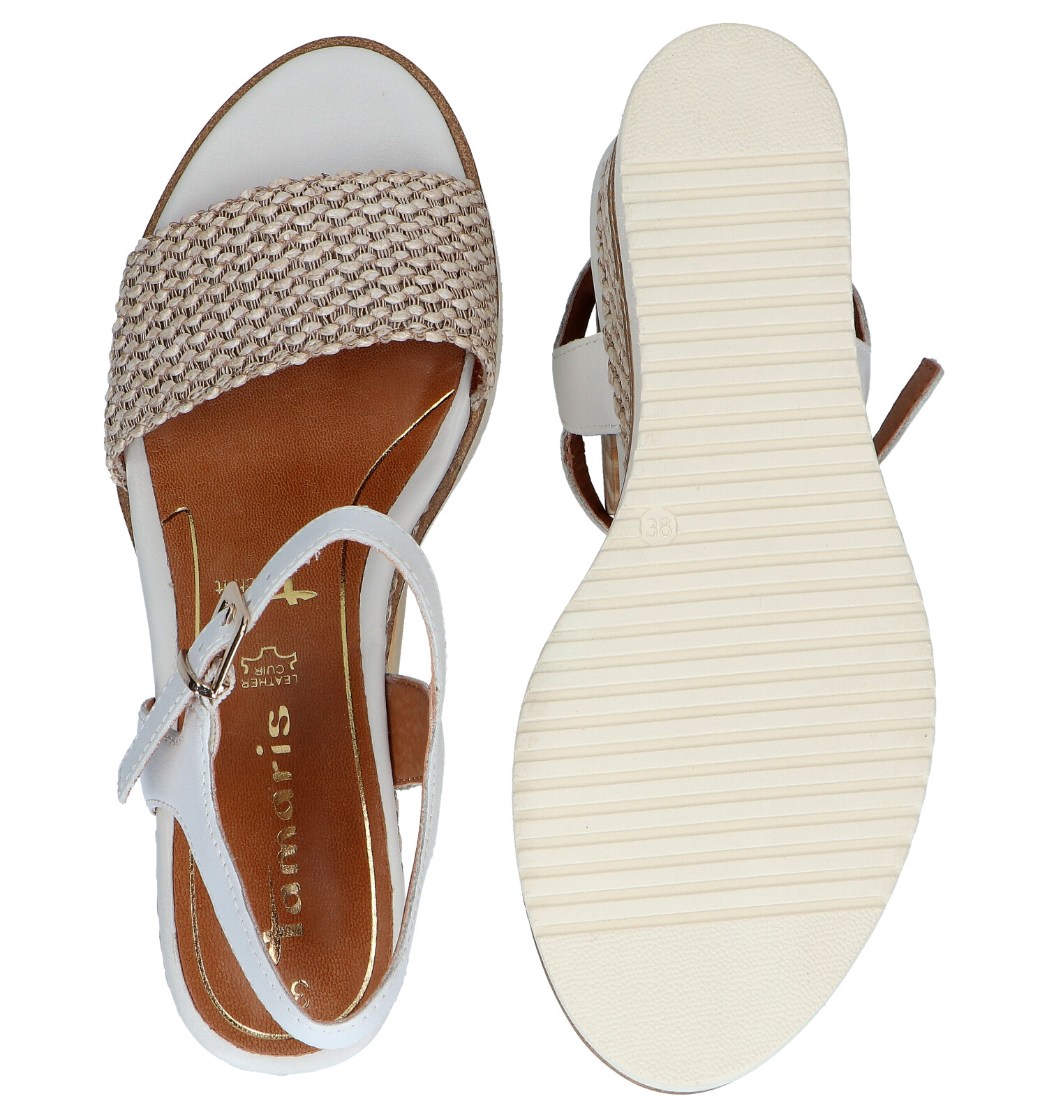 Tamaris Touch it Witte Sandalen | TORFS.BE | Gratis verzend en retour