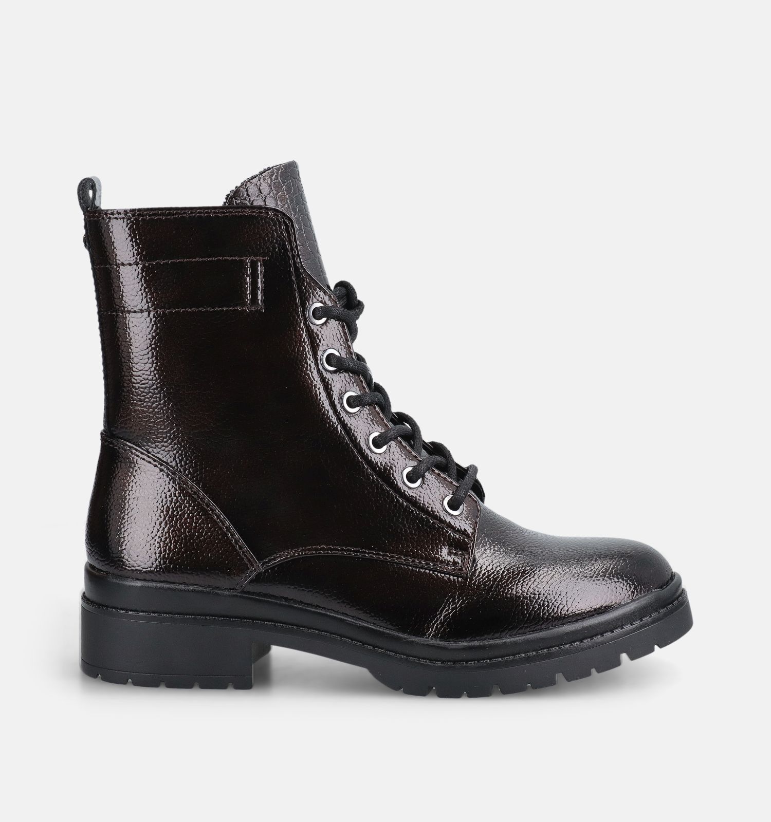 Tamaris Boots à lacets en Brun foncé
