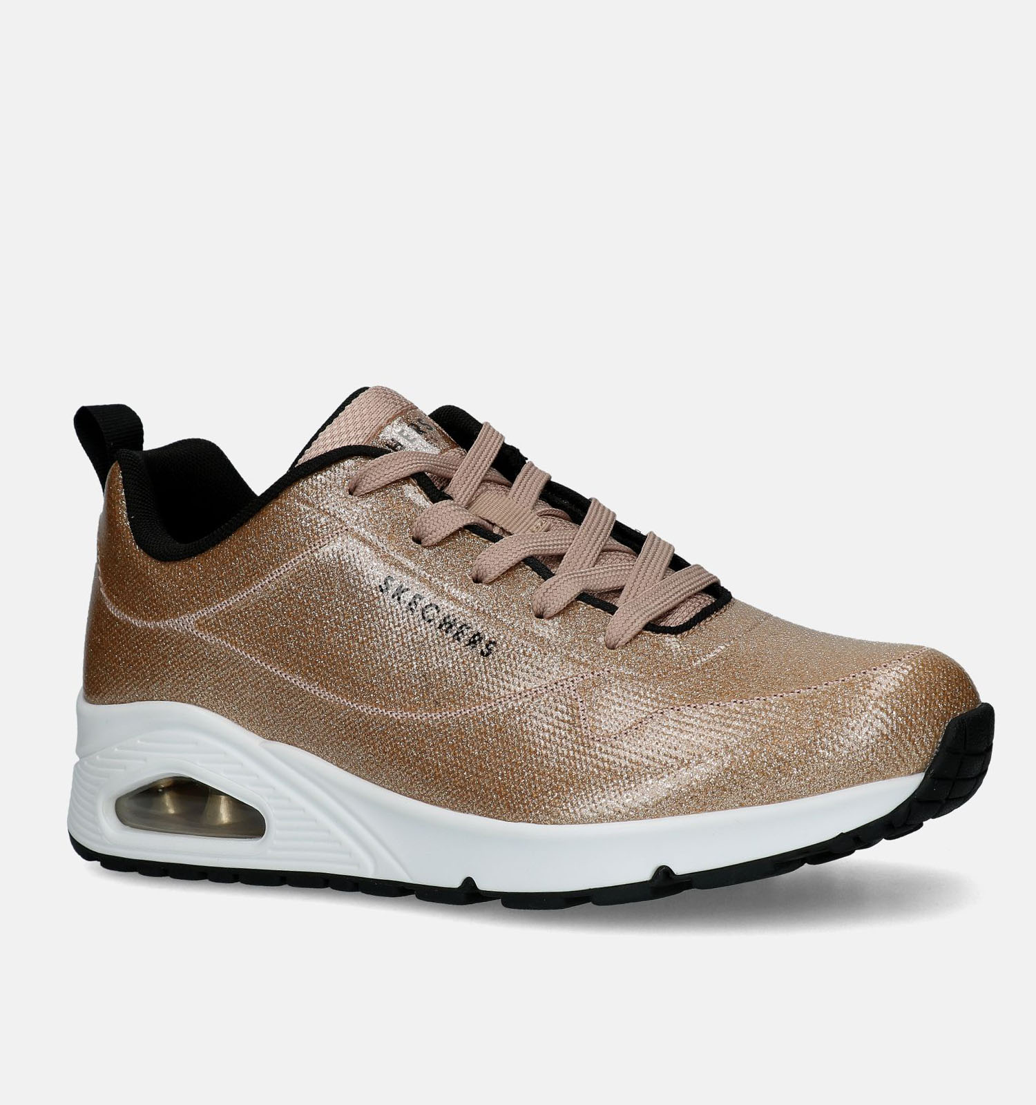 Skechers Uno Diamond Shatter Gouden Sneakers Dames Sneakers
