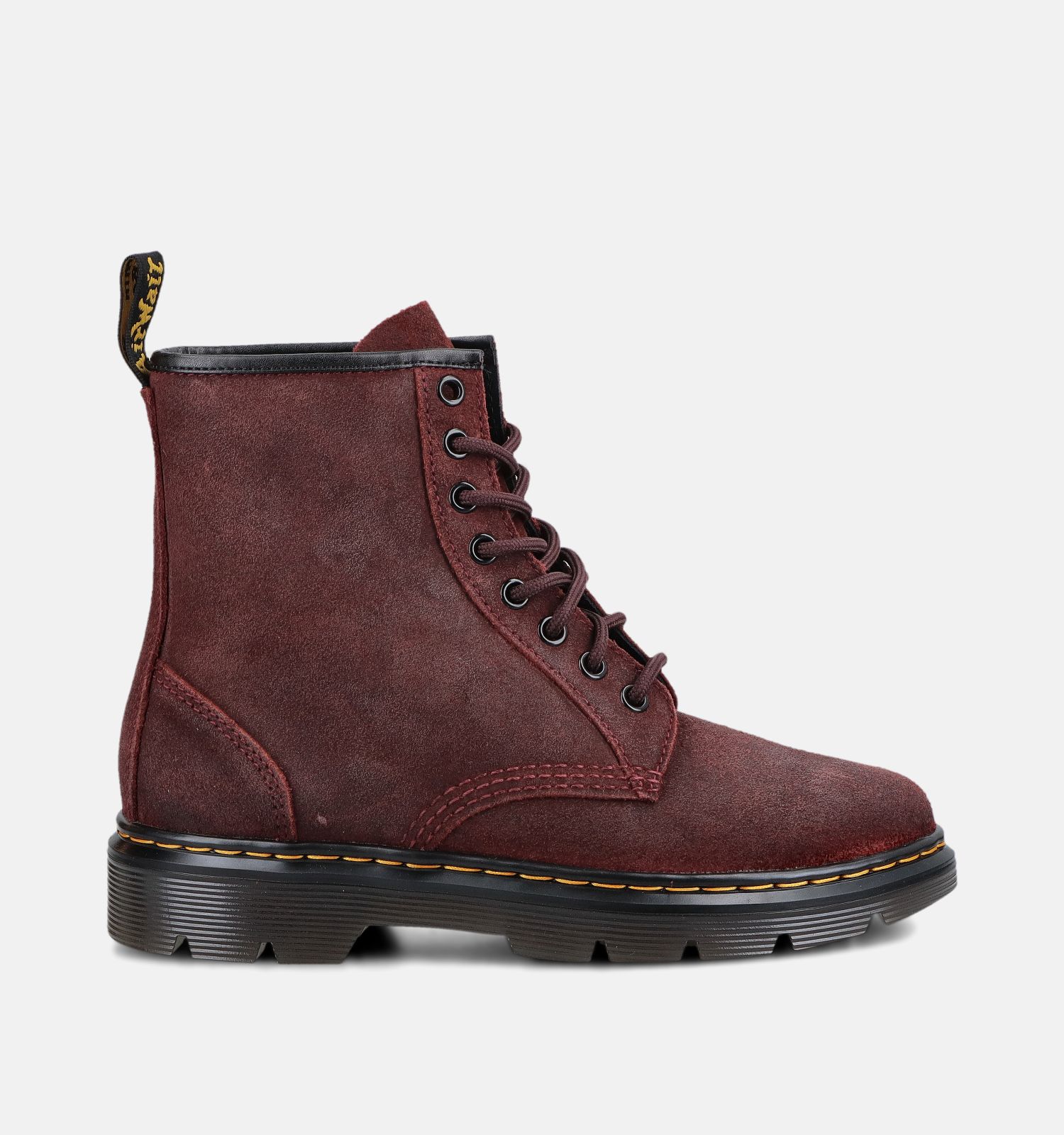 Dr. Martens Aprile 8 Eye Boots à lacets en Rouge foncé