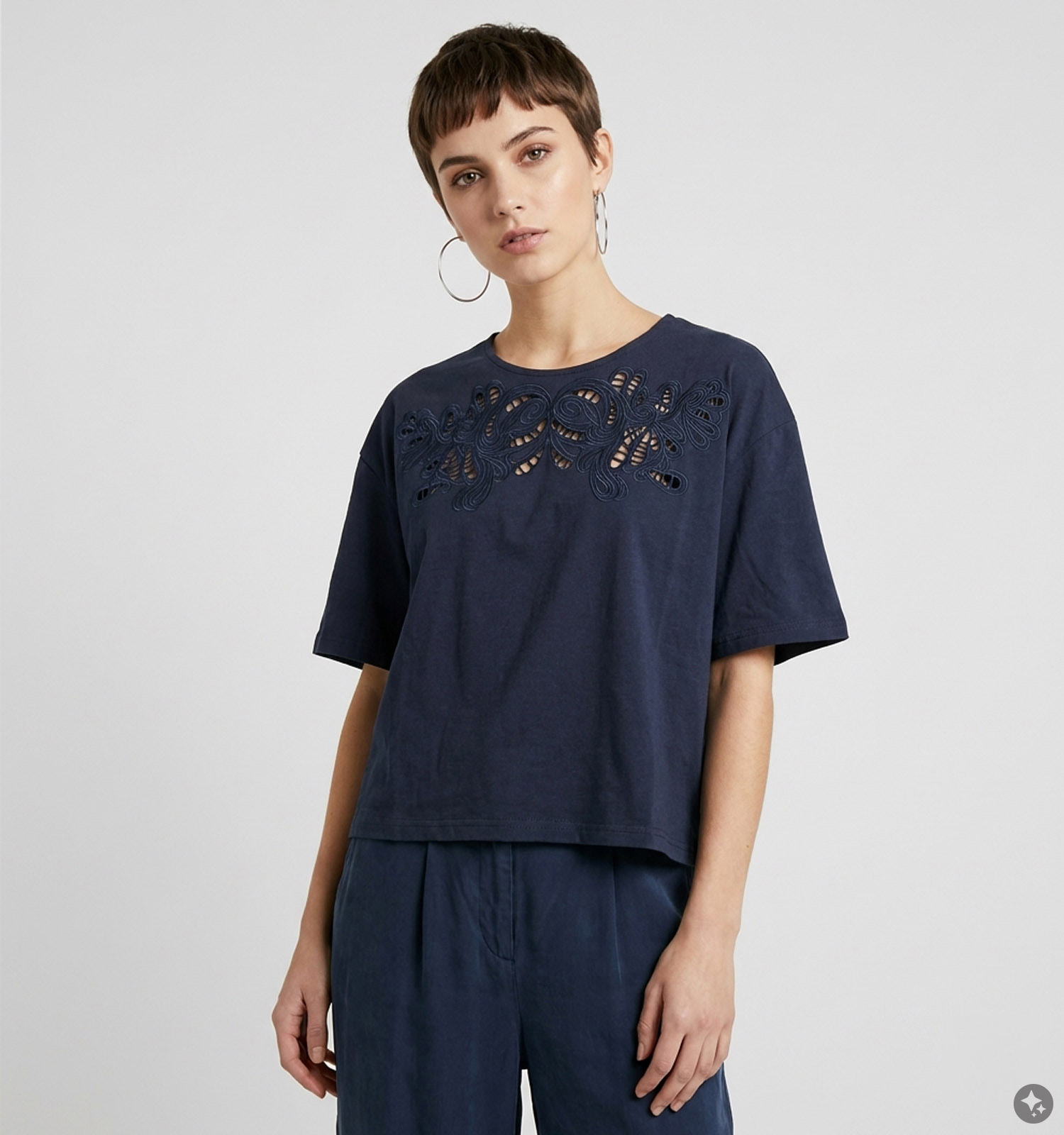 Minuit Douze Softly Donkerblauwe t-shirt