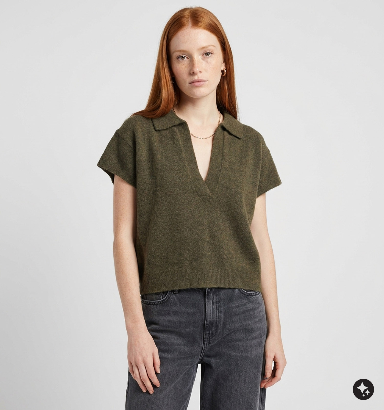 Minuit Douze Motel Pull en Vert kaki