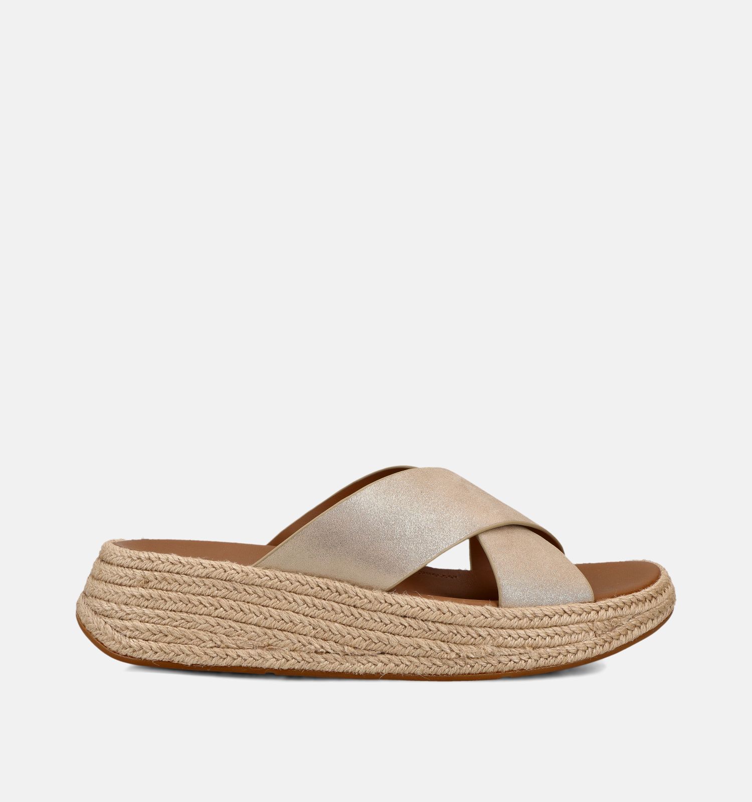 FitFlop Shimmersuede Gouden Slippers met Sleehak