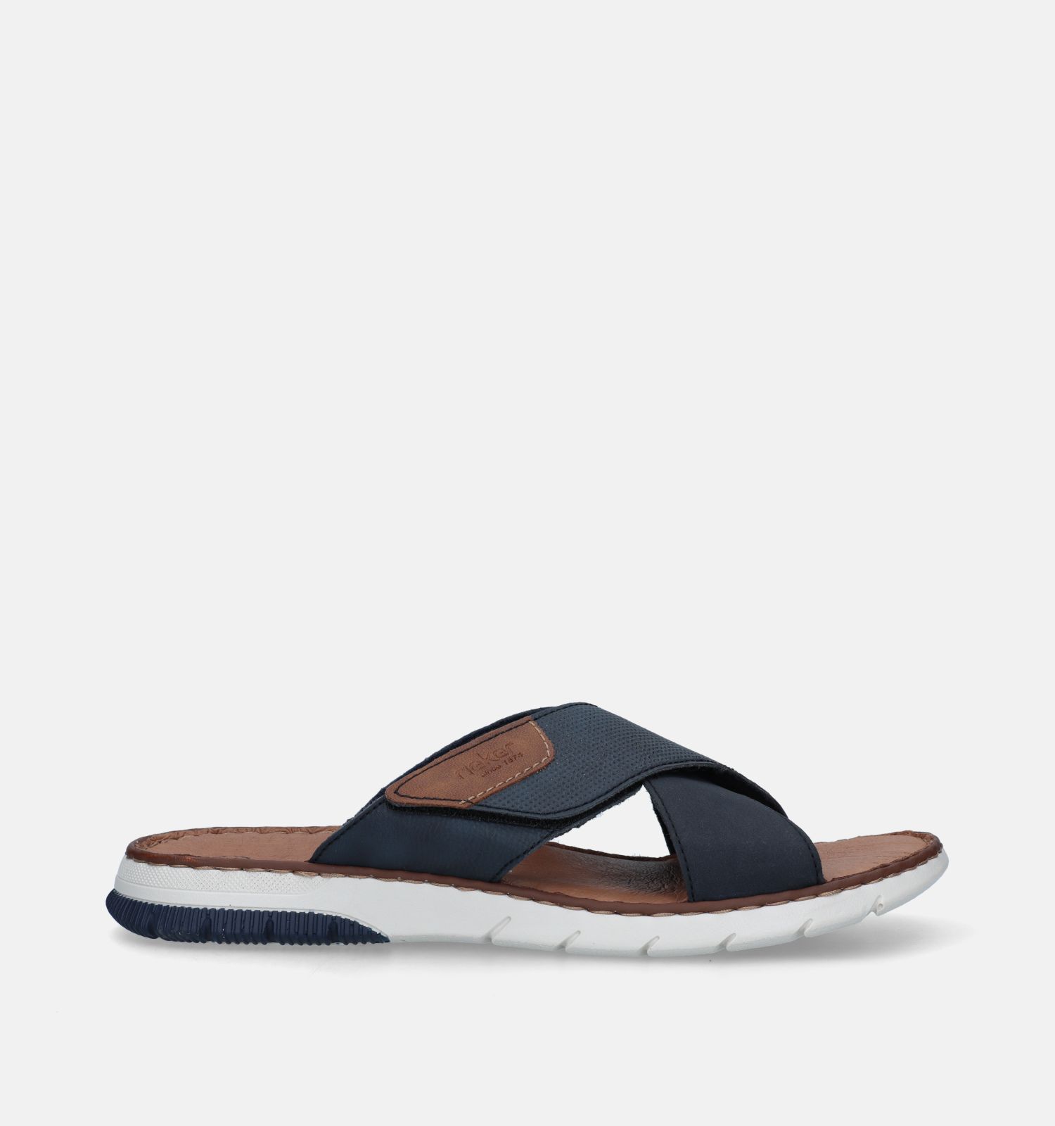 Rieker Herren Frühjahr/Sommer 08075 Slipper, Blau (Navy/Schwarz 16), 40