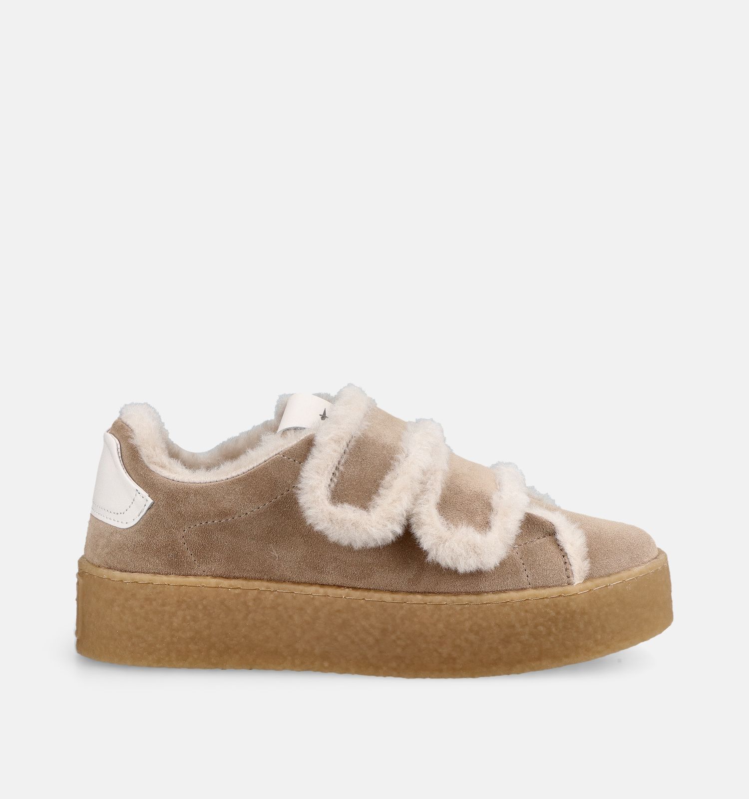 Tamaris Donkerbeige Schoenen met Velcro