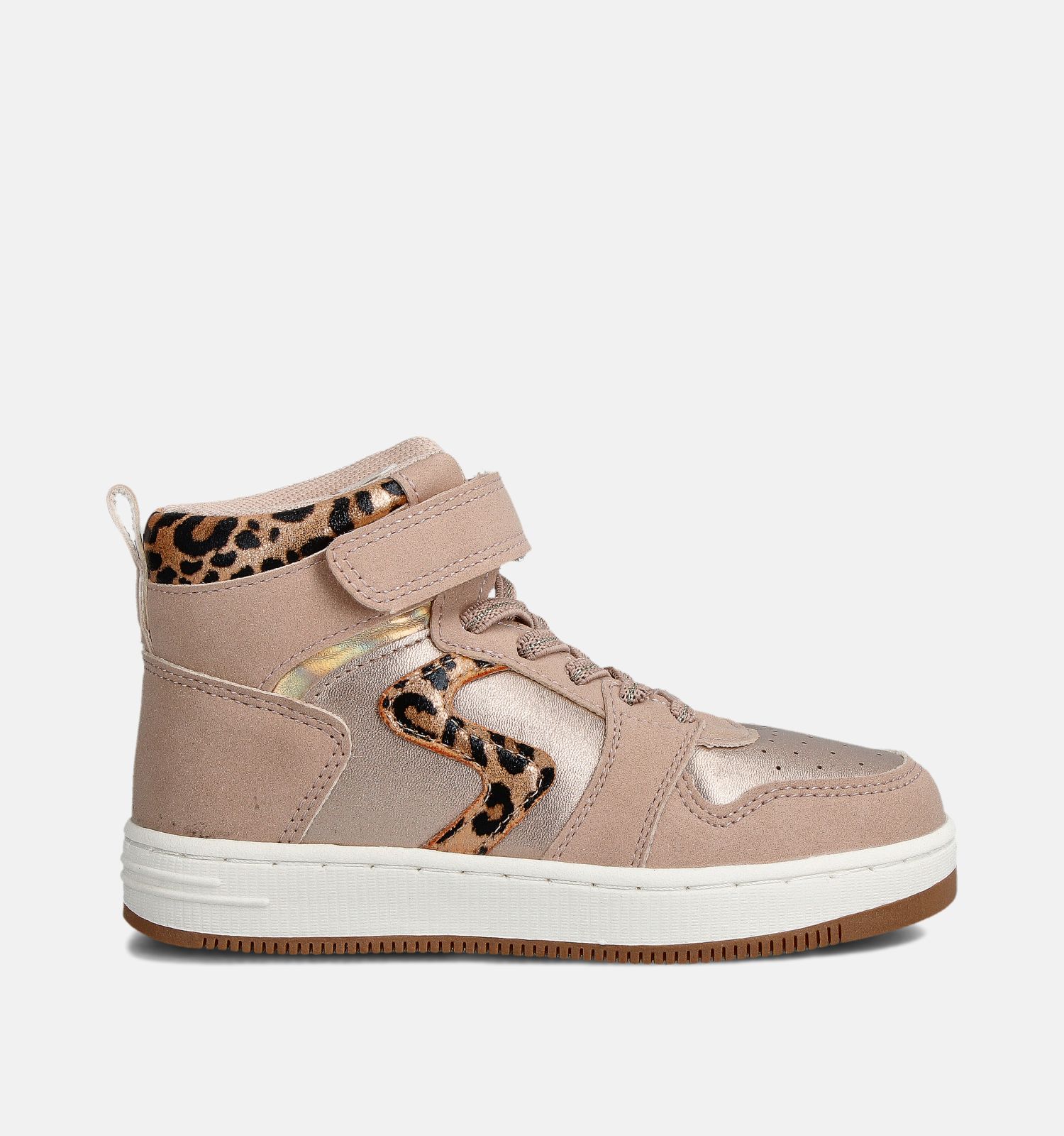 Milo & Mila Baskets hautes Leopard en Rose