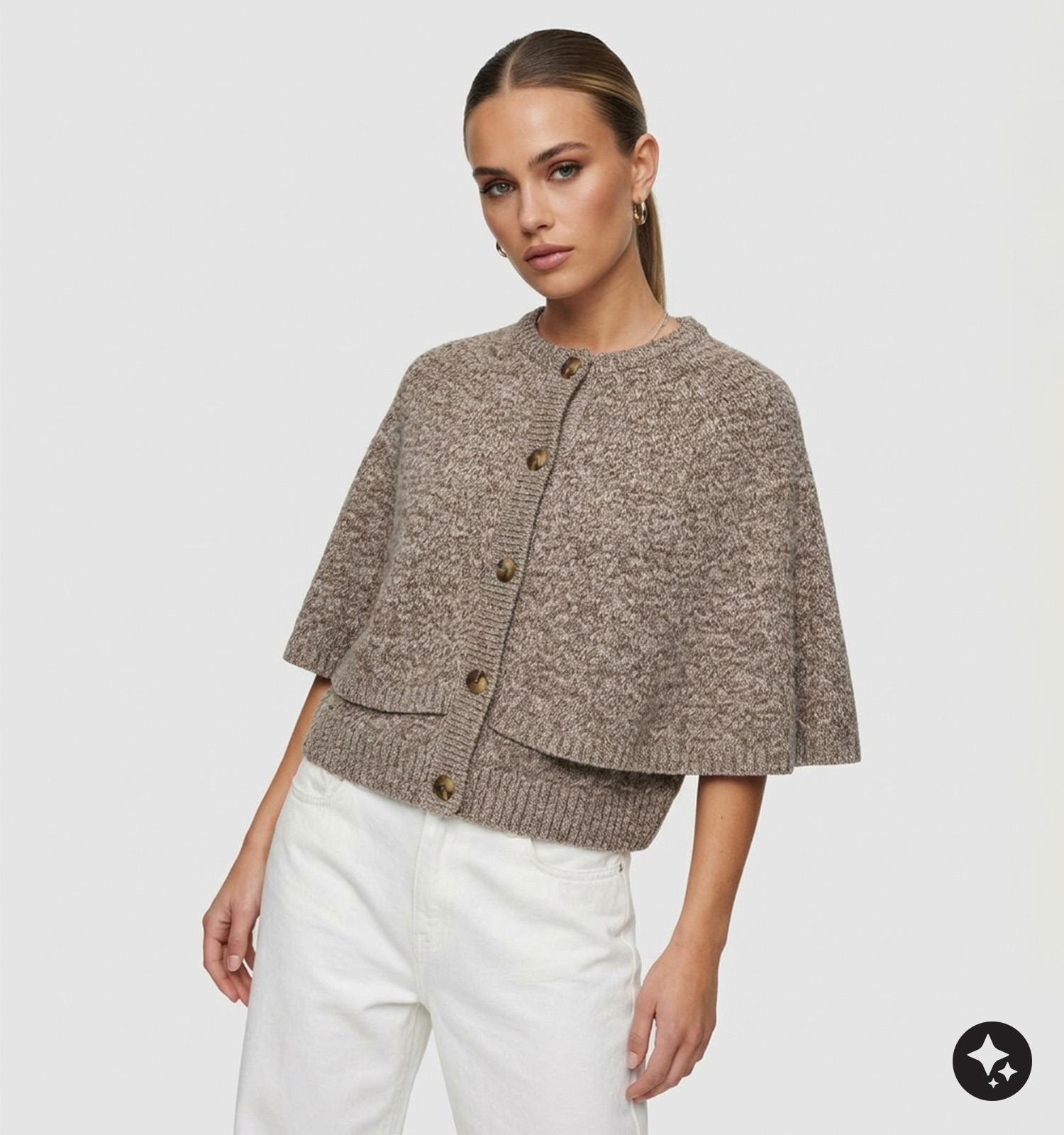 Vero Moda Faith Melange Gilet en Brun
