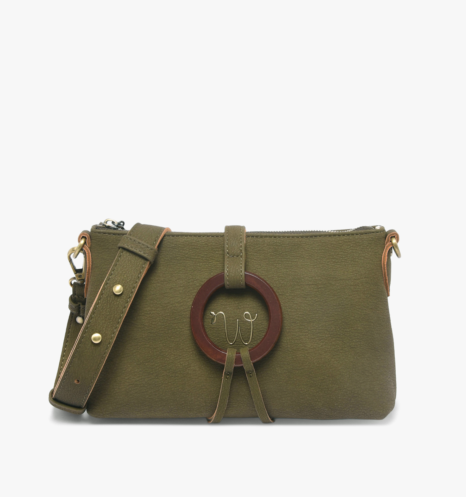 Woomen Verveine Kakigroene Crossbodytas