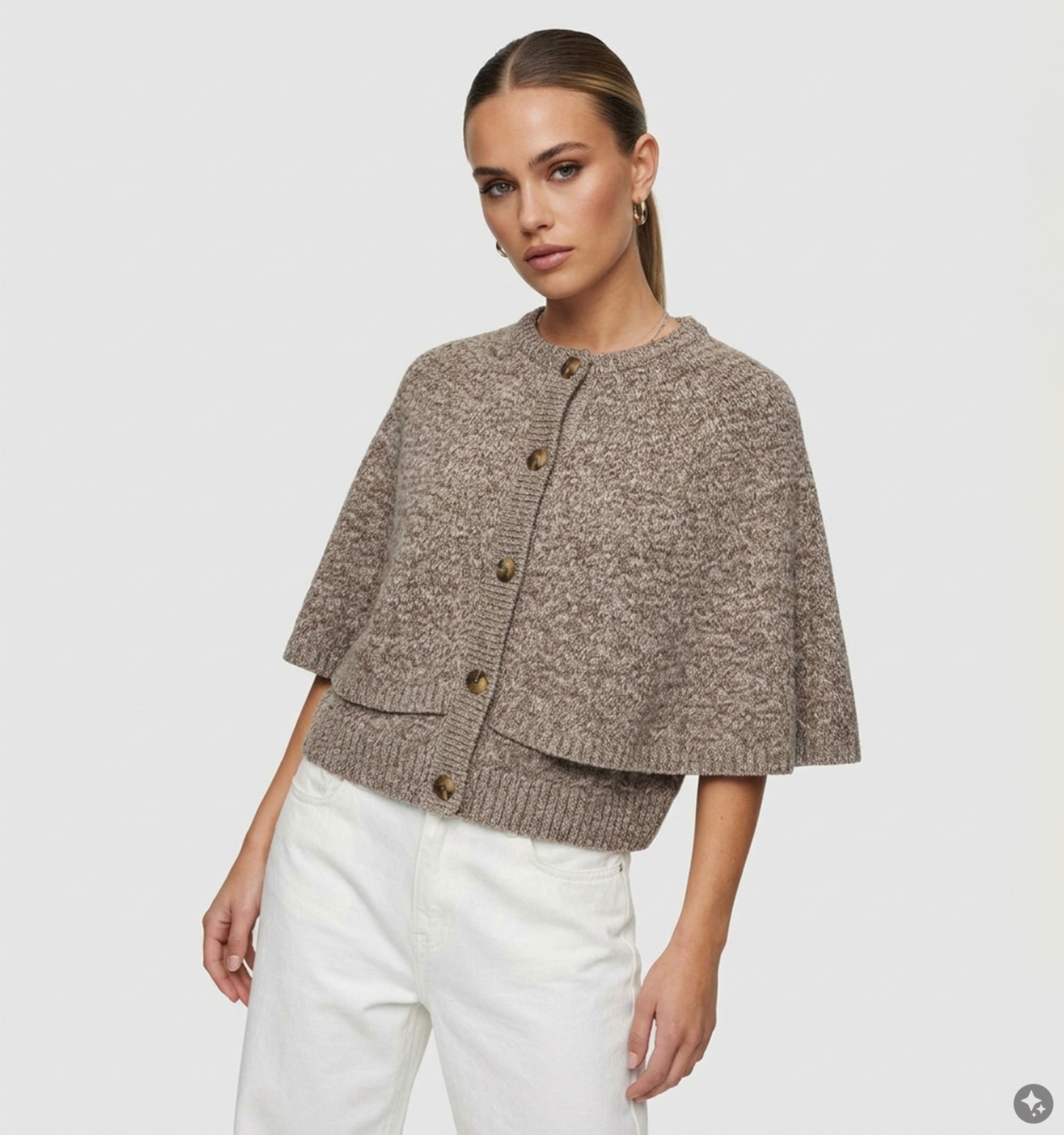 Vero Moda Faith Melange Gilet en Brun