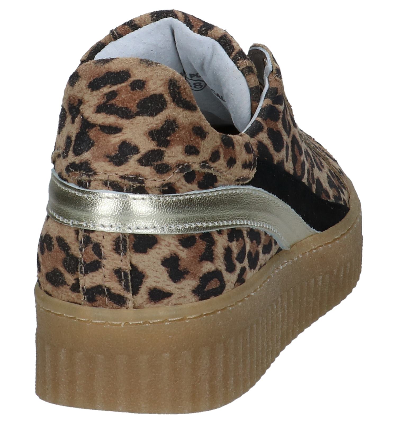 Hedendaags Bruine Shoecolate Sneakers met Luipaardprint | TORFS.BE | Gratis QU-92