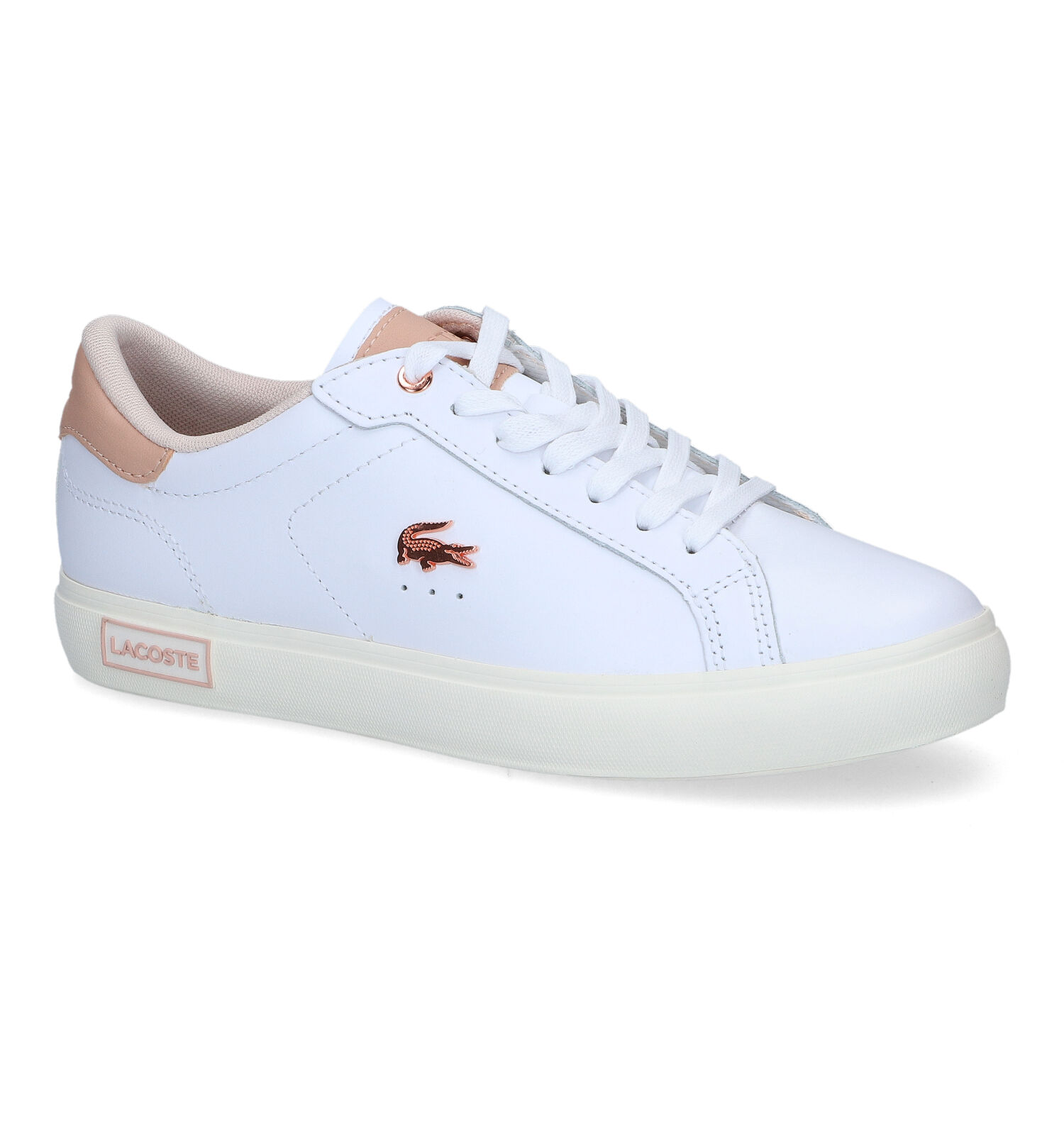 Lacoste Powercourt Witte Sneakers kinderschoenen | TORFS.BE