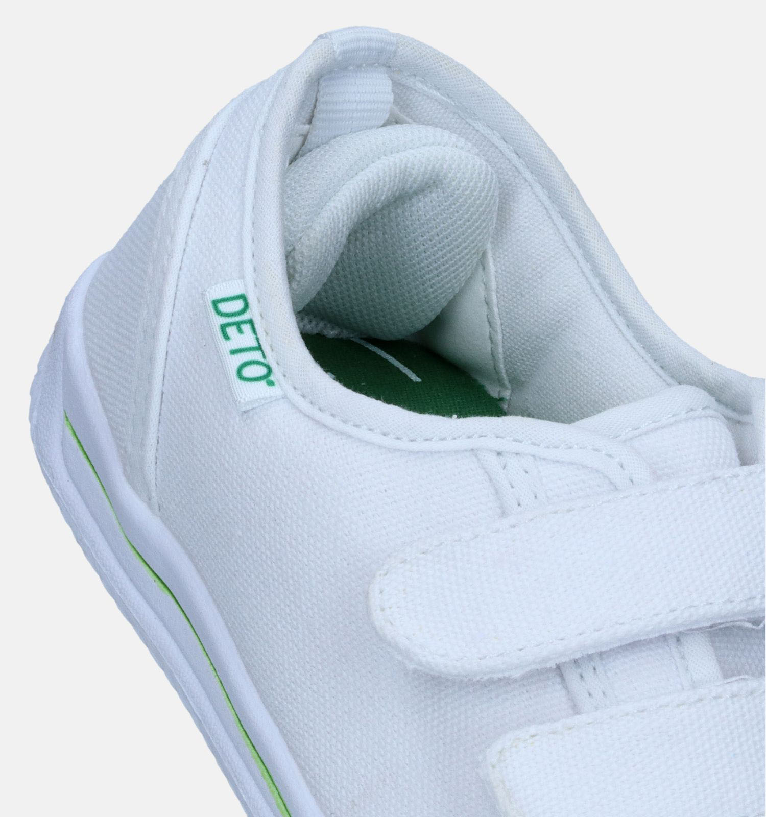 Deto Witte Turnpantoffels met Velcro | TORFS.BE | Gratis verzend en retour