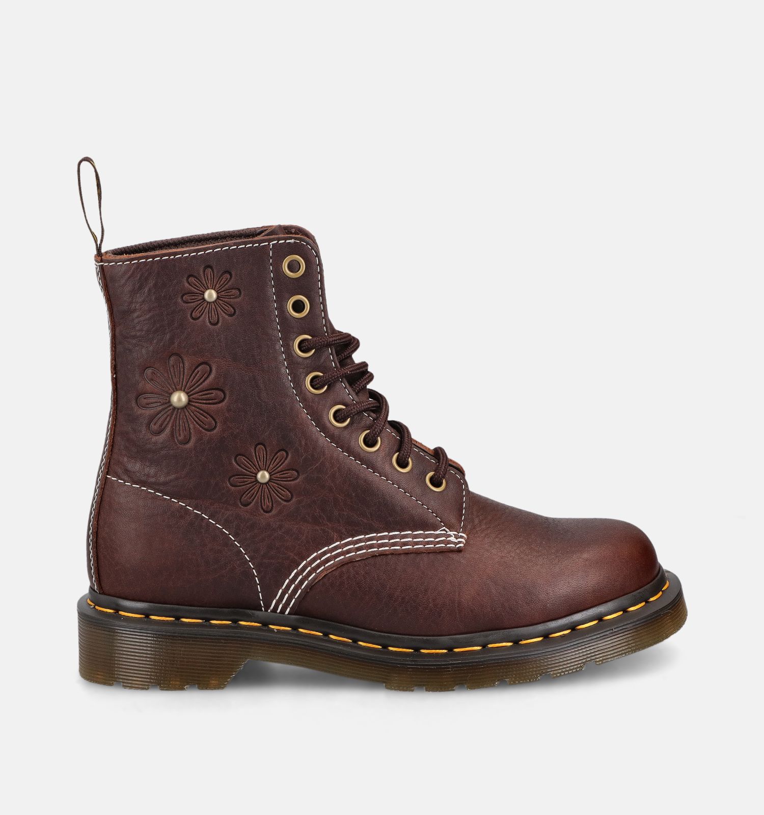 Dr. Martens 1460 Pascal Flower 8 Eye Bottines en Brun
