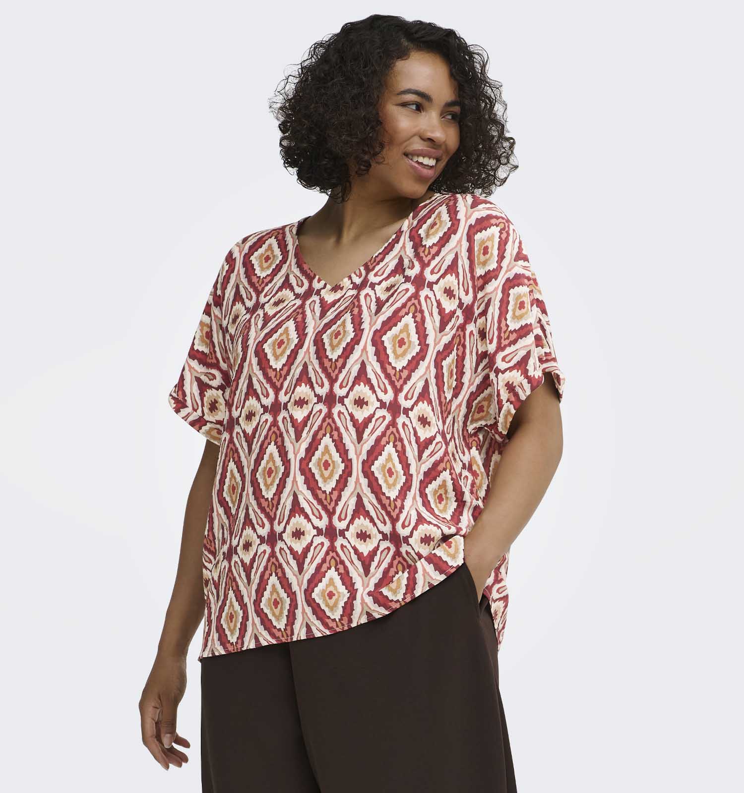 ONLY Carmakoma Belly Mika Rode Blouse