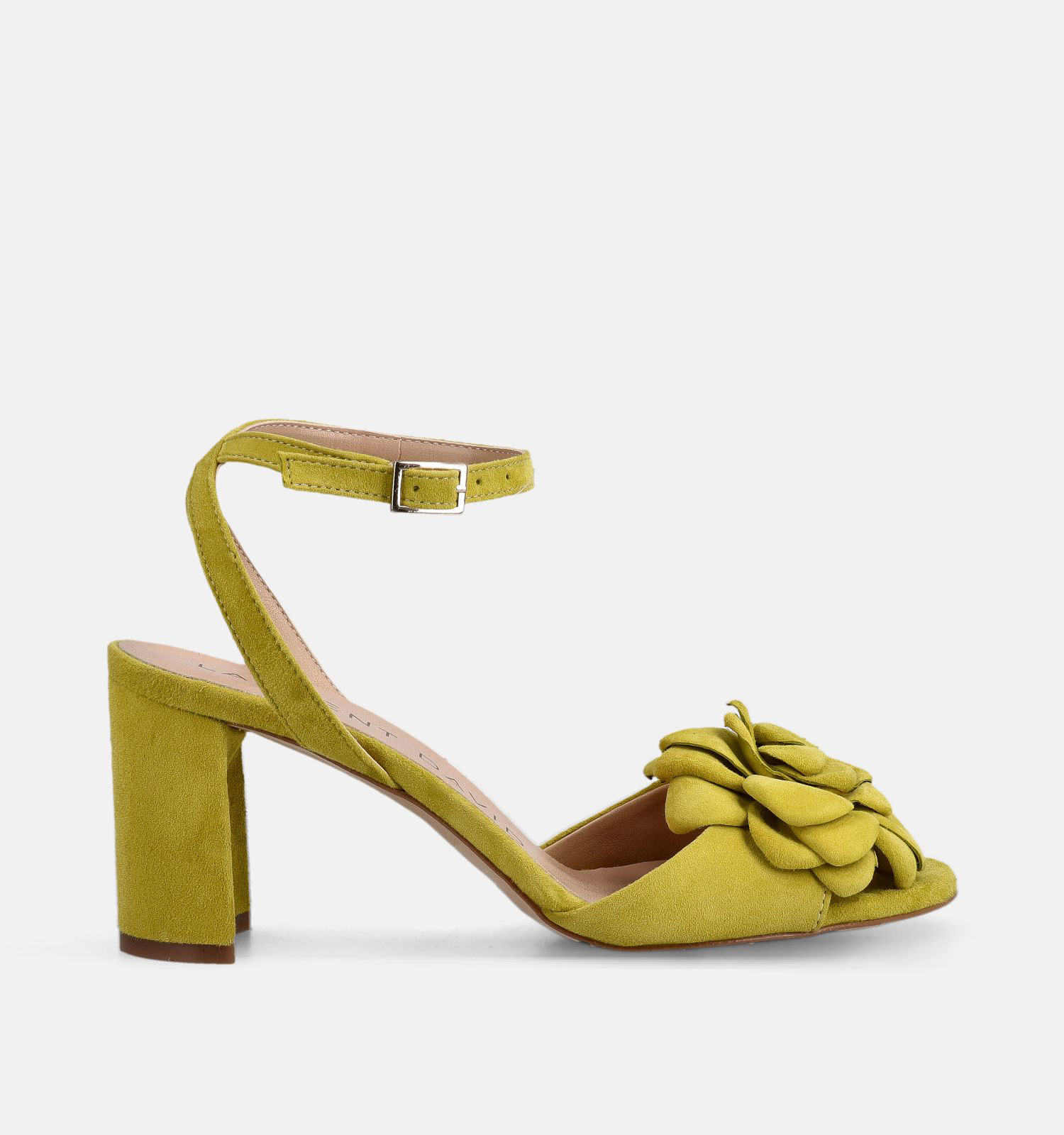 Laurent David Groene Sandalen met Blokhak