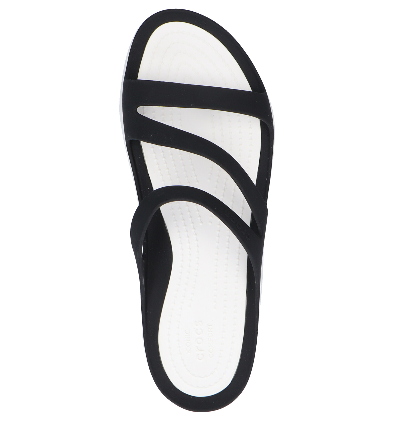 zwarte crocs slippers