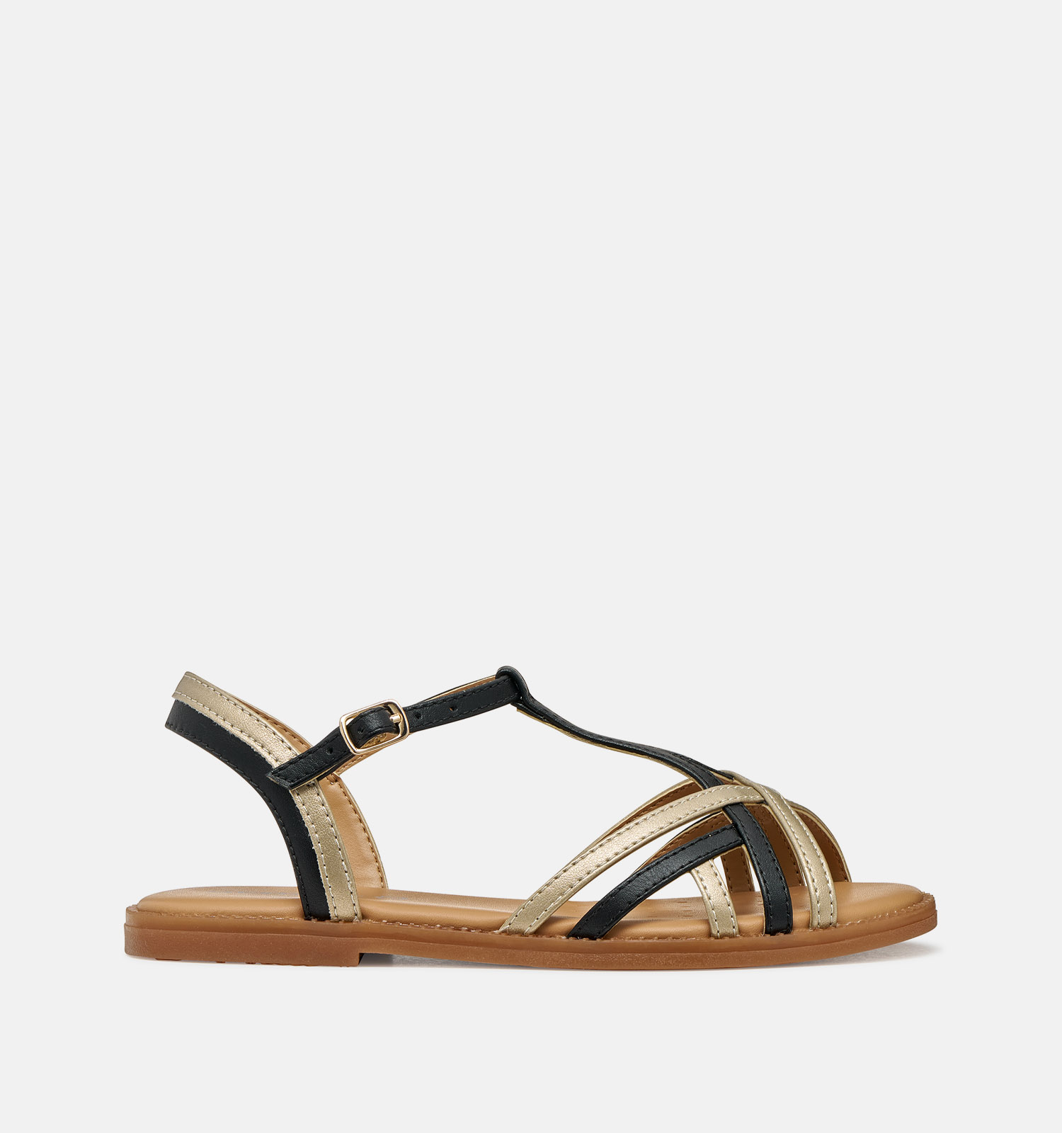 Geox Karly Gouden/Zwarte Sandalen