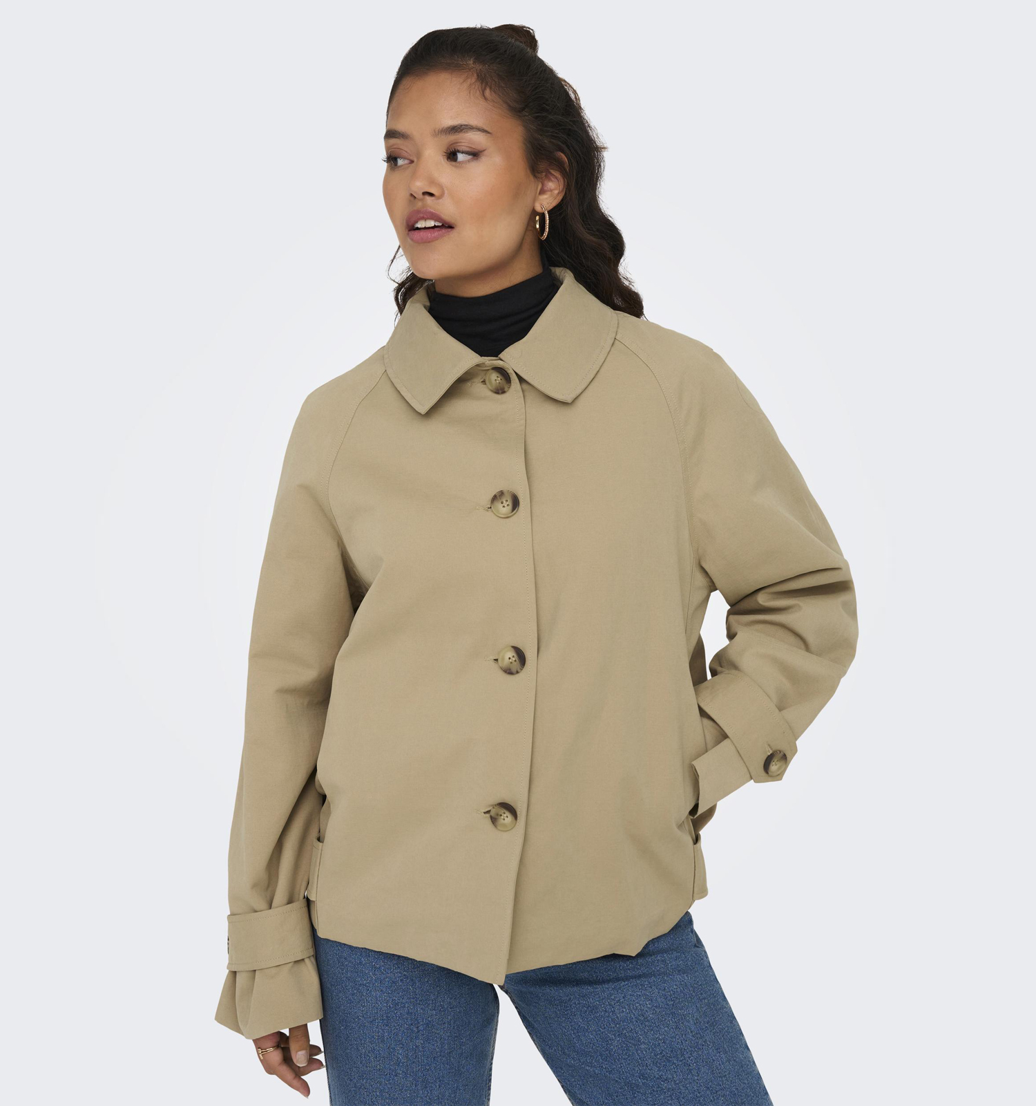 Hotouch Corduroy jas dames lange mouwen button down blouson jas met