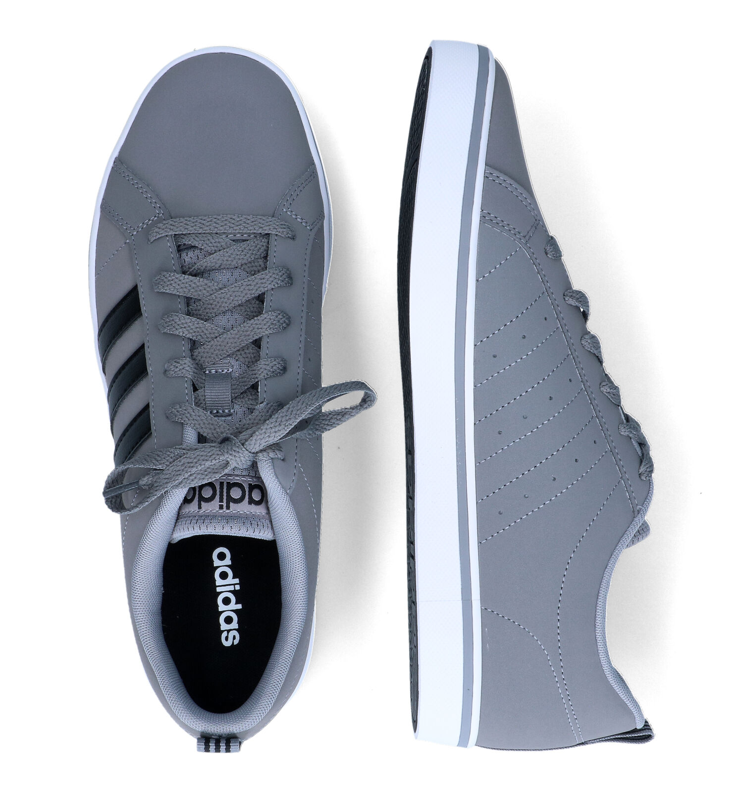 Baskets Vs Pace - ADIDAS - Homme - Gris - Plat - Synthétique - Lacets