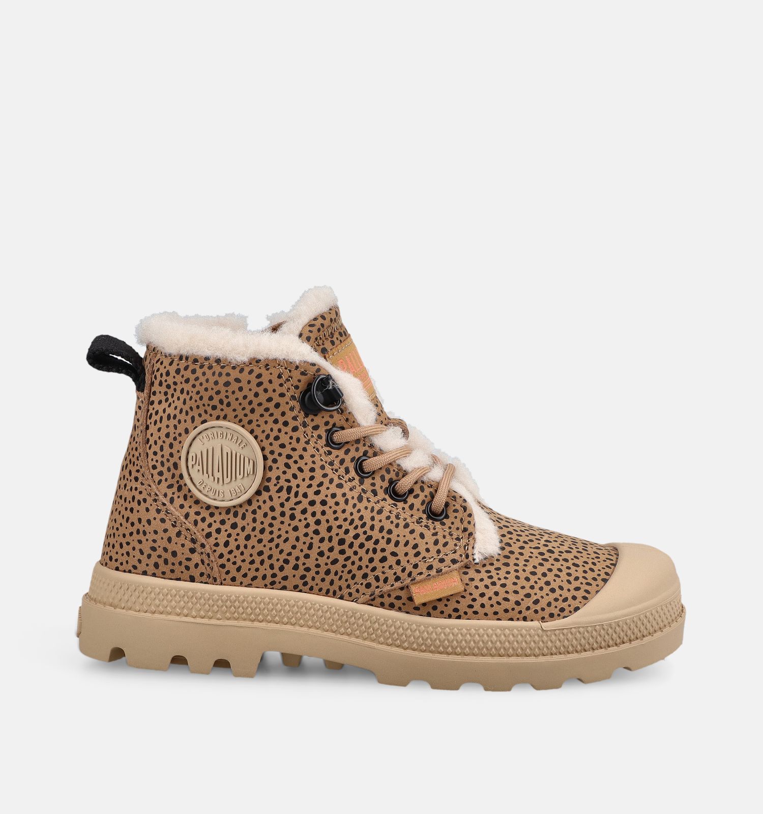 Palladium Pampa Zip Cheetah Boots à lacets en Marron
