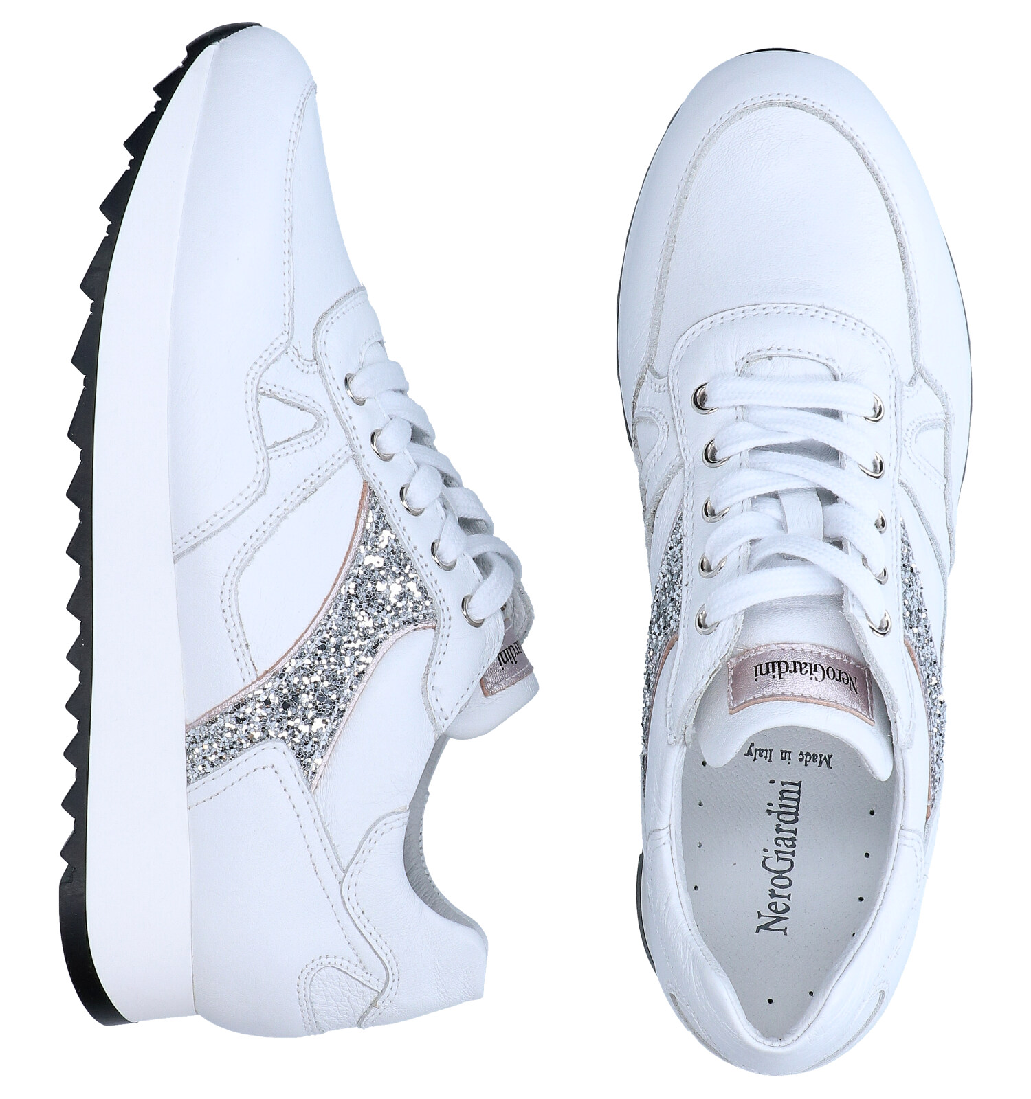 NeroGiardini Witte Veterschoenen | TORFS.BE | Gratis verzend en retour