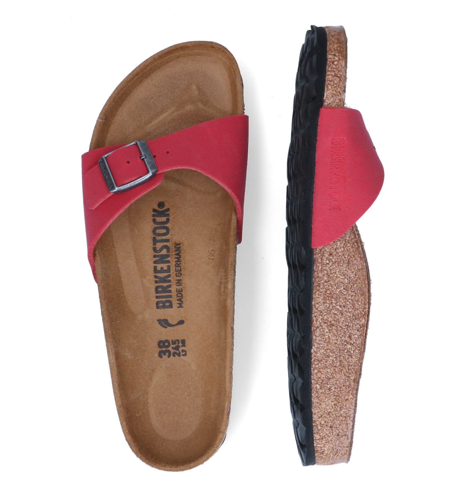 Birkenstock Madrid Rode Slippers | TORFS.BE | Gratis verzend en retour