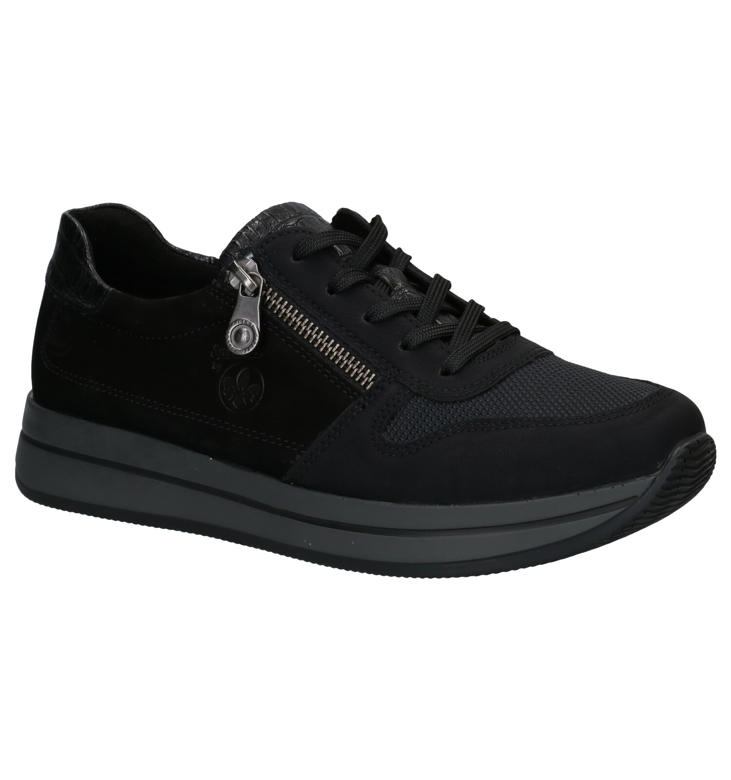 Rieker veterschoenen voor dames 58923, grootte:39, kleur:Blauw
