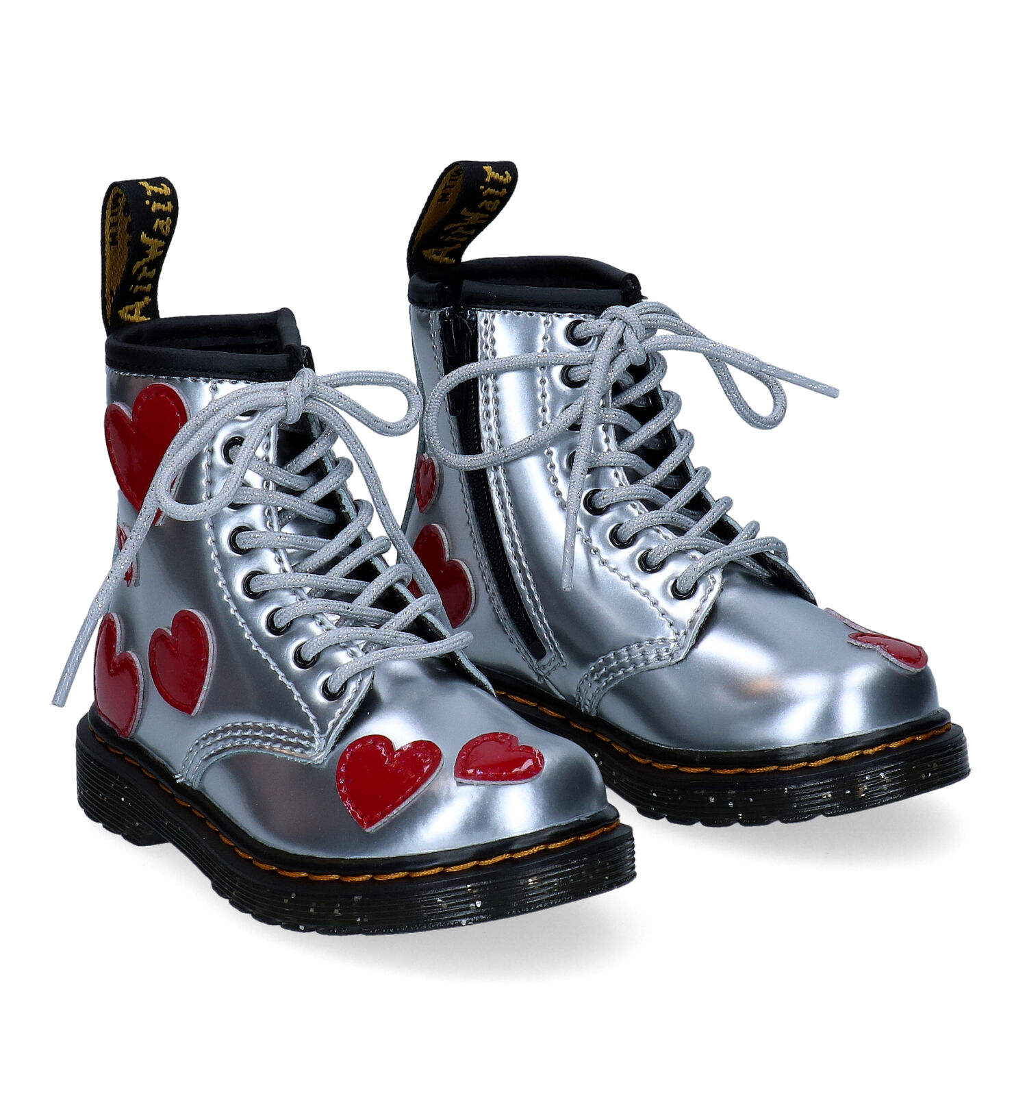 huid extract Afname Dr. Martens 1460 Zilveren Boots | Meisjes Babyschoenen