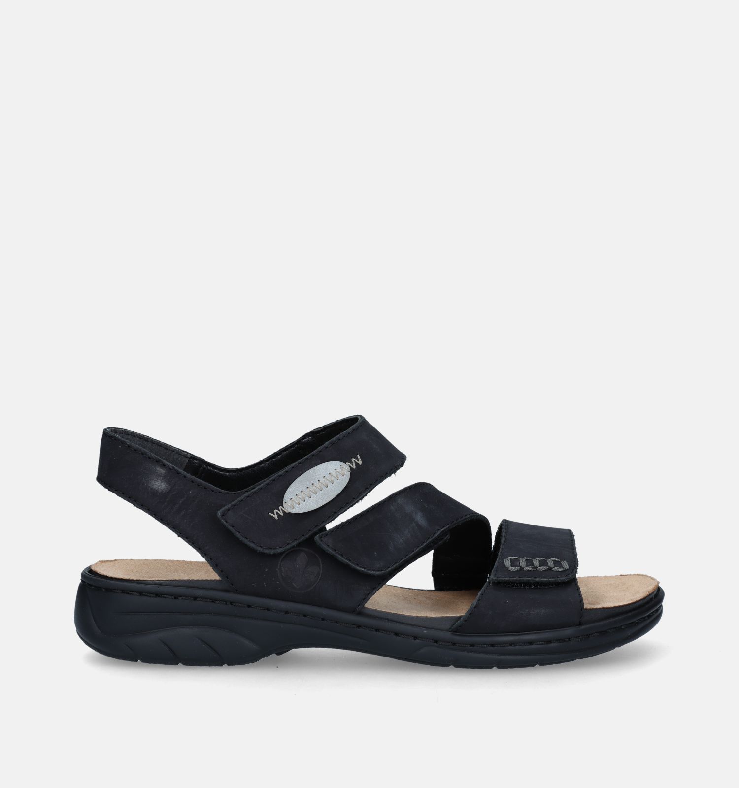 Rieker Zwarte Sandalen voor steunzolen Dames Sandalen Online op TORFS.BE