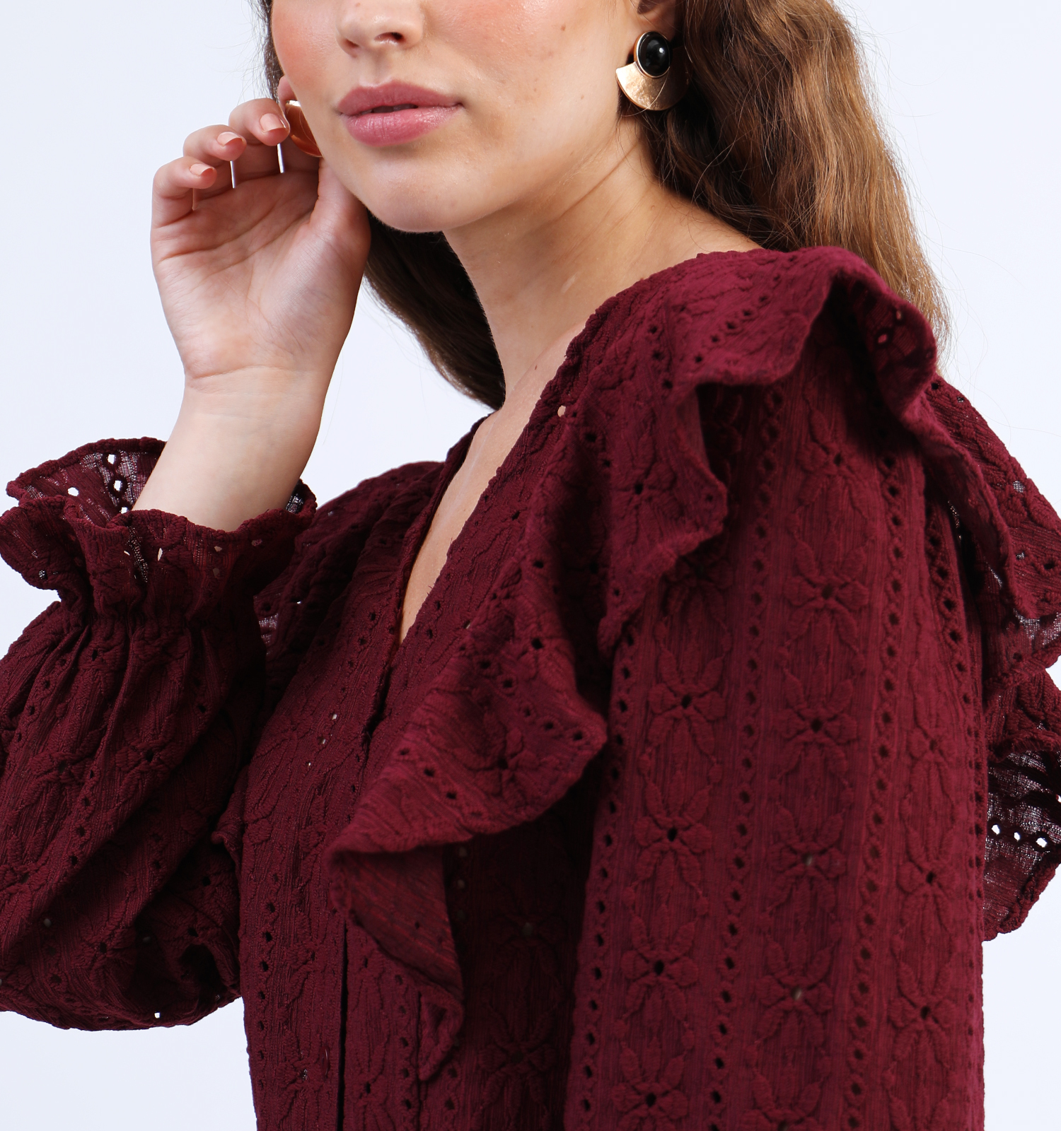 Bordeaux rode on sale blouse dames