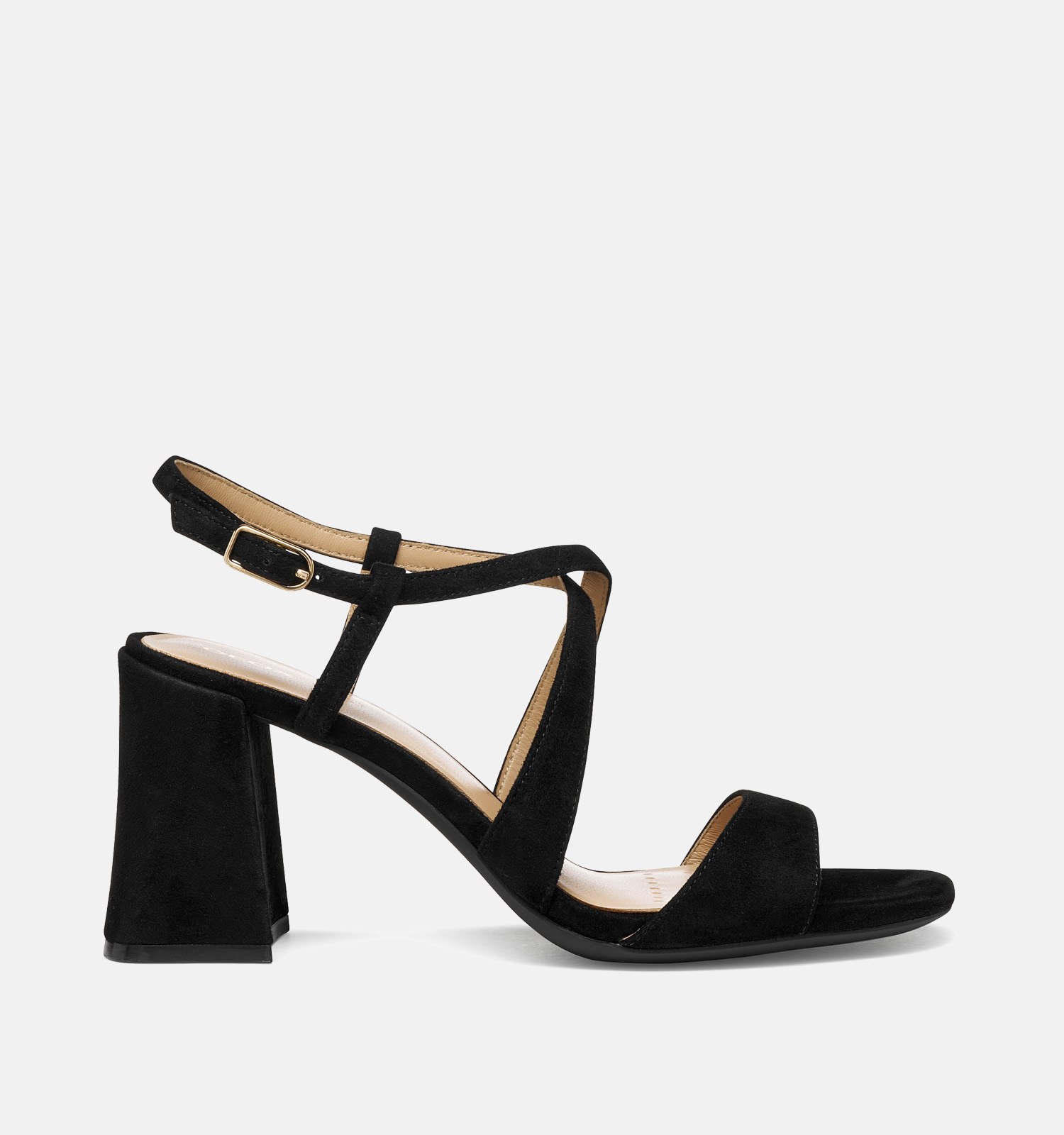 Geox D New Eraklia Zwarte Sandalen met Hak