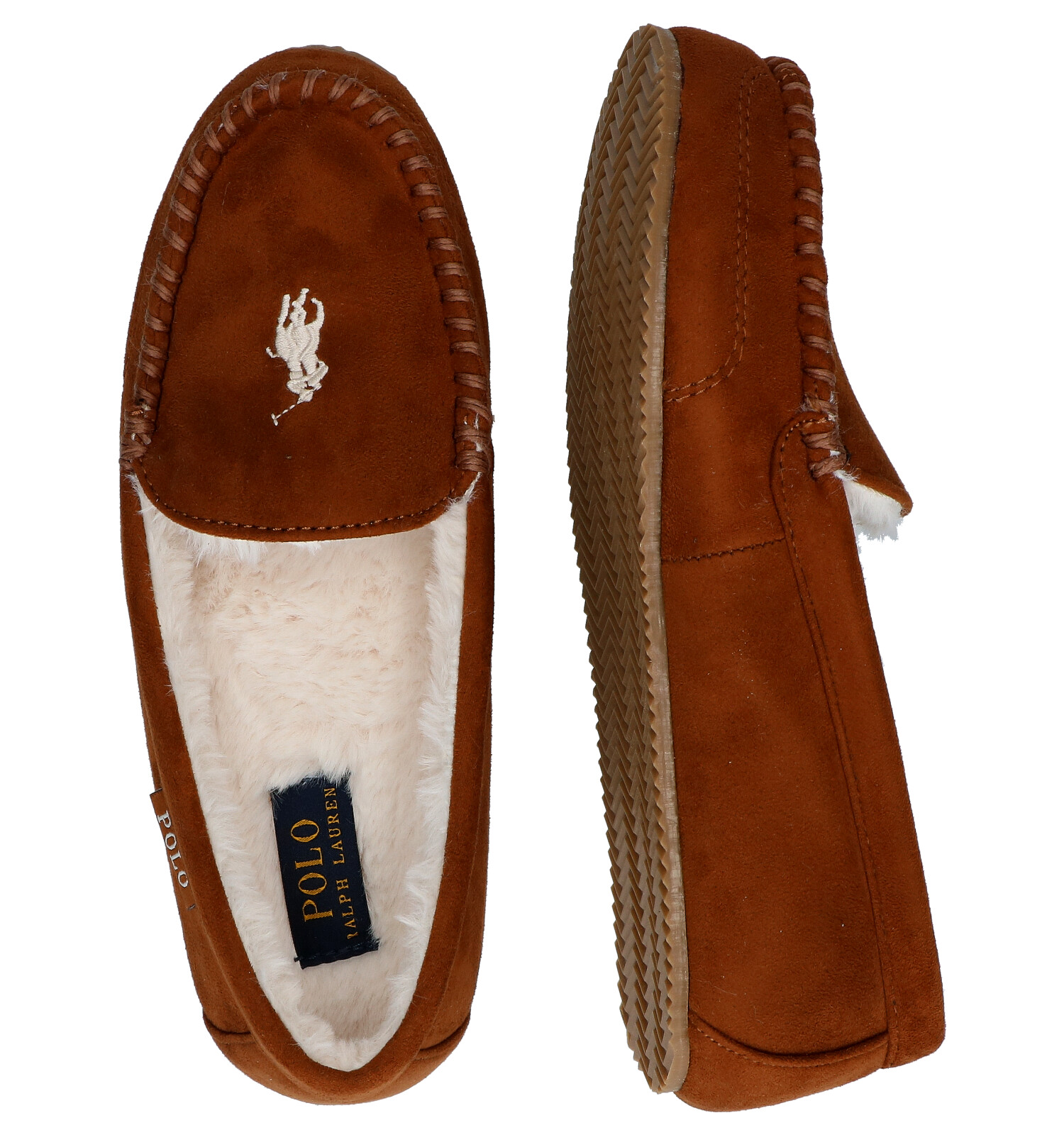 doel serveerster wit Polo Ralph Lauren Cognac Pantoffels | Dames Pantoffels