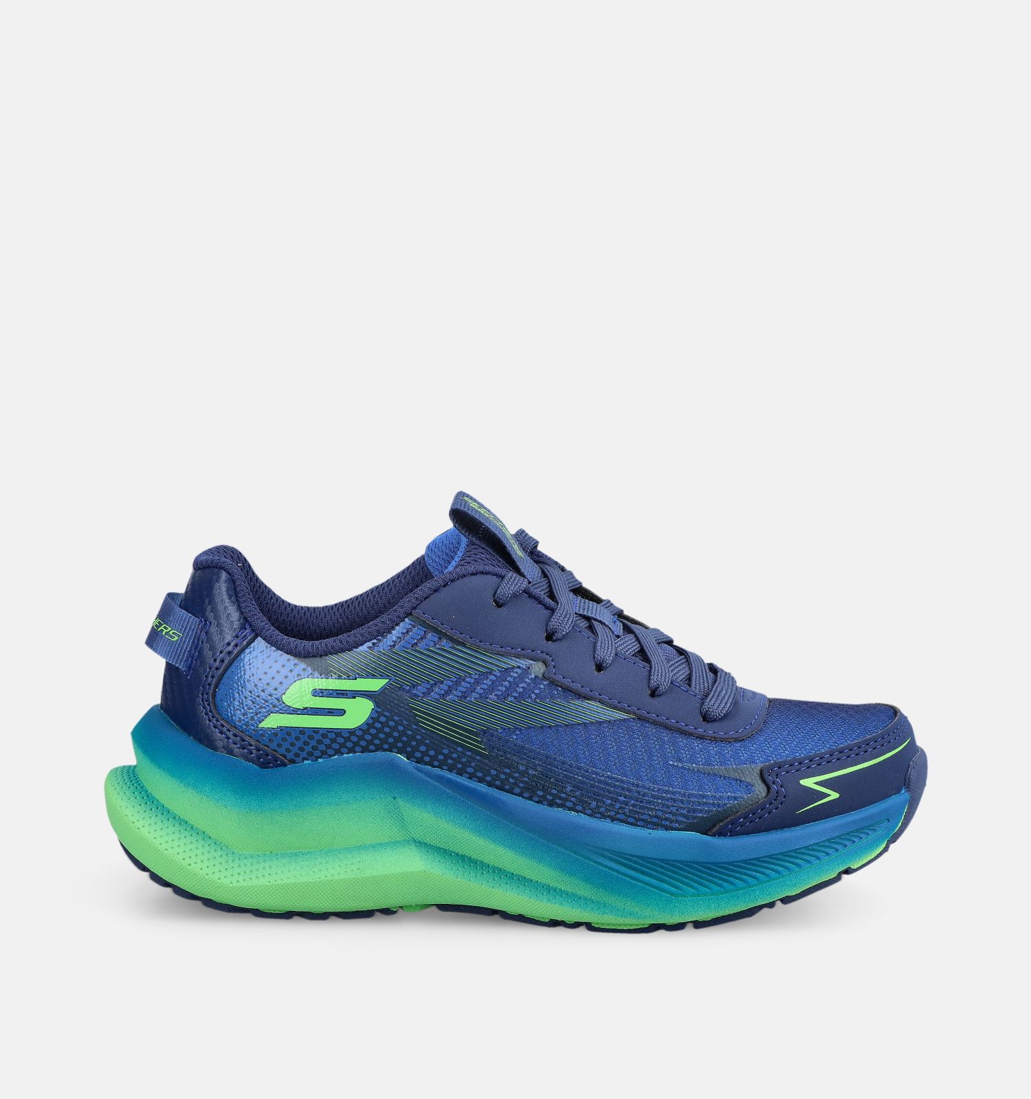 Skechers Max Cushioning Ascender Baskets basses en Bleu/Vert