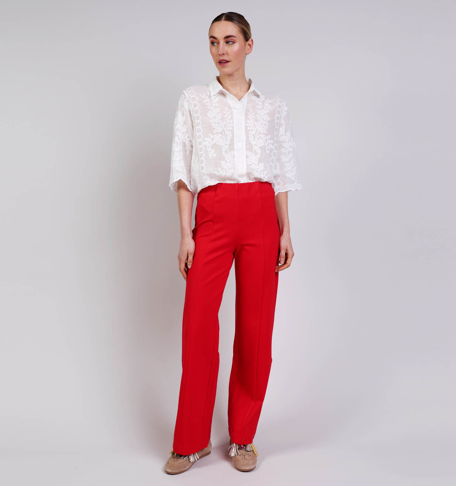 Minus Marcia Pantalons classiques en Rouge