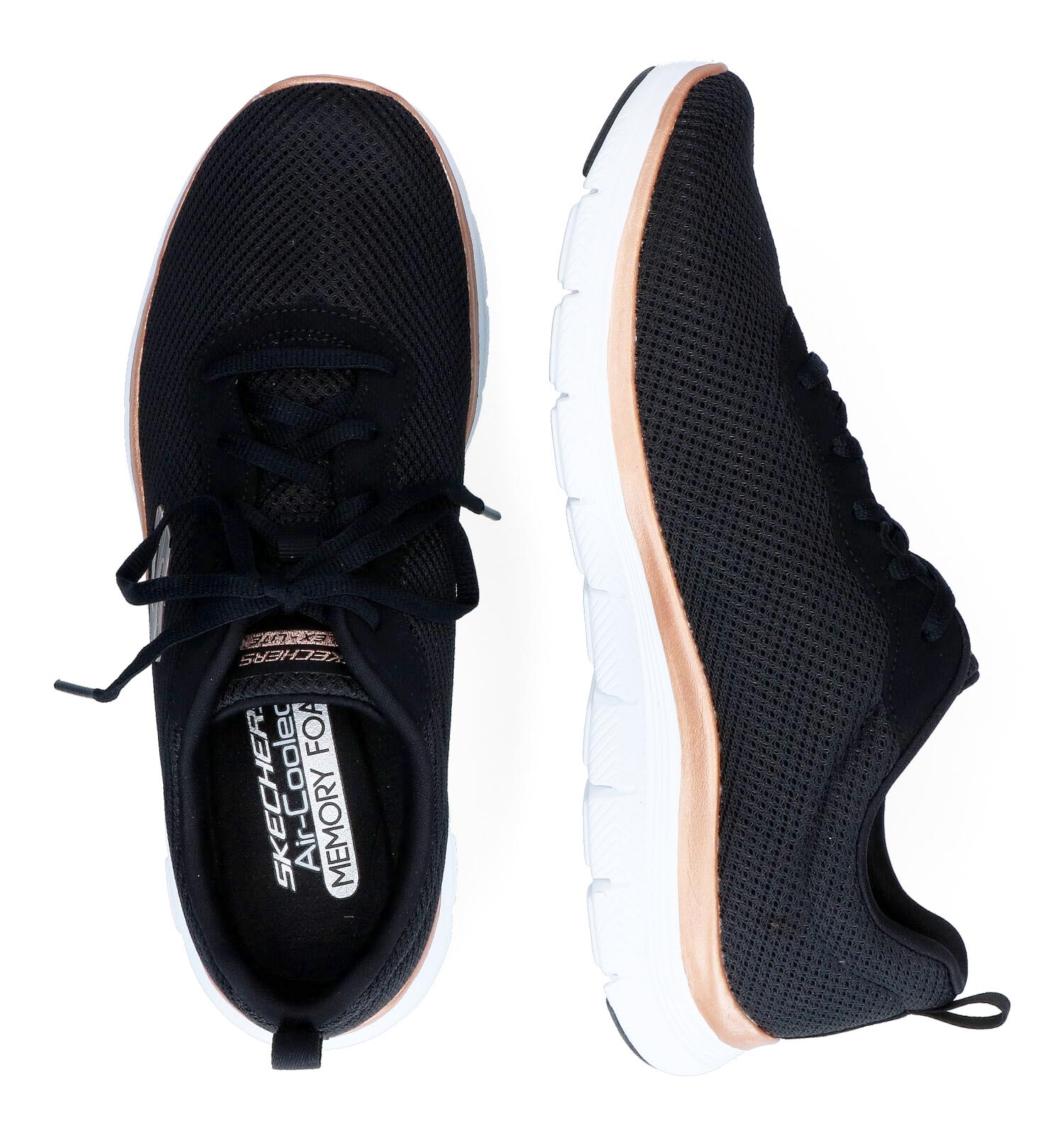 Verandert in stil Gehuurd Skechers Flex Appeal 4.0 Zwarte Sneakers | Dames Sneakers