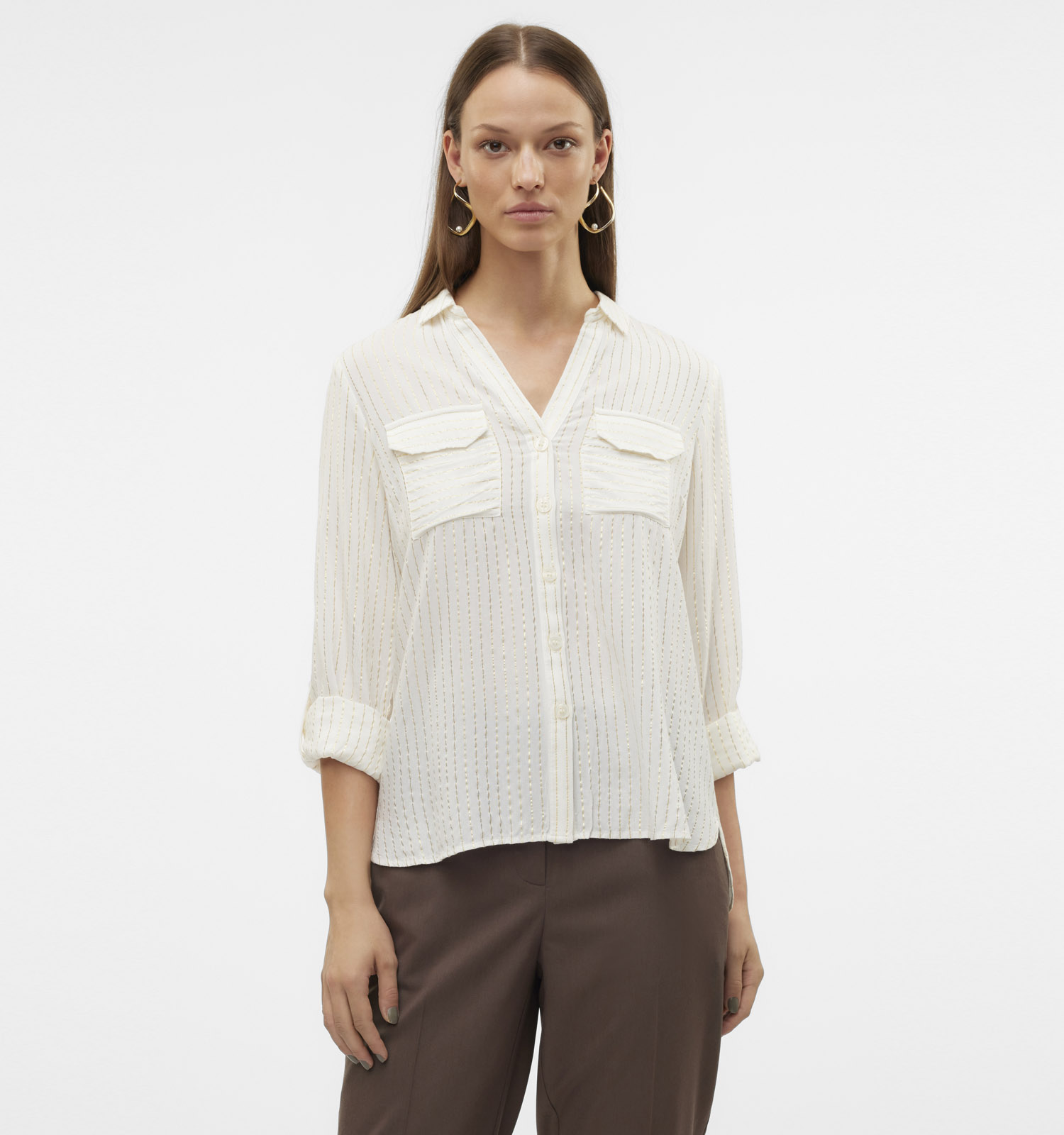 Vero Moda Bumpy Blouse en Blanc
