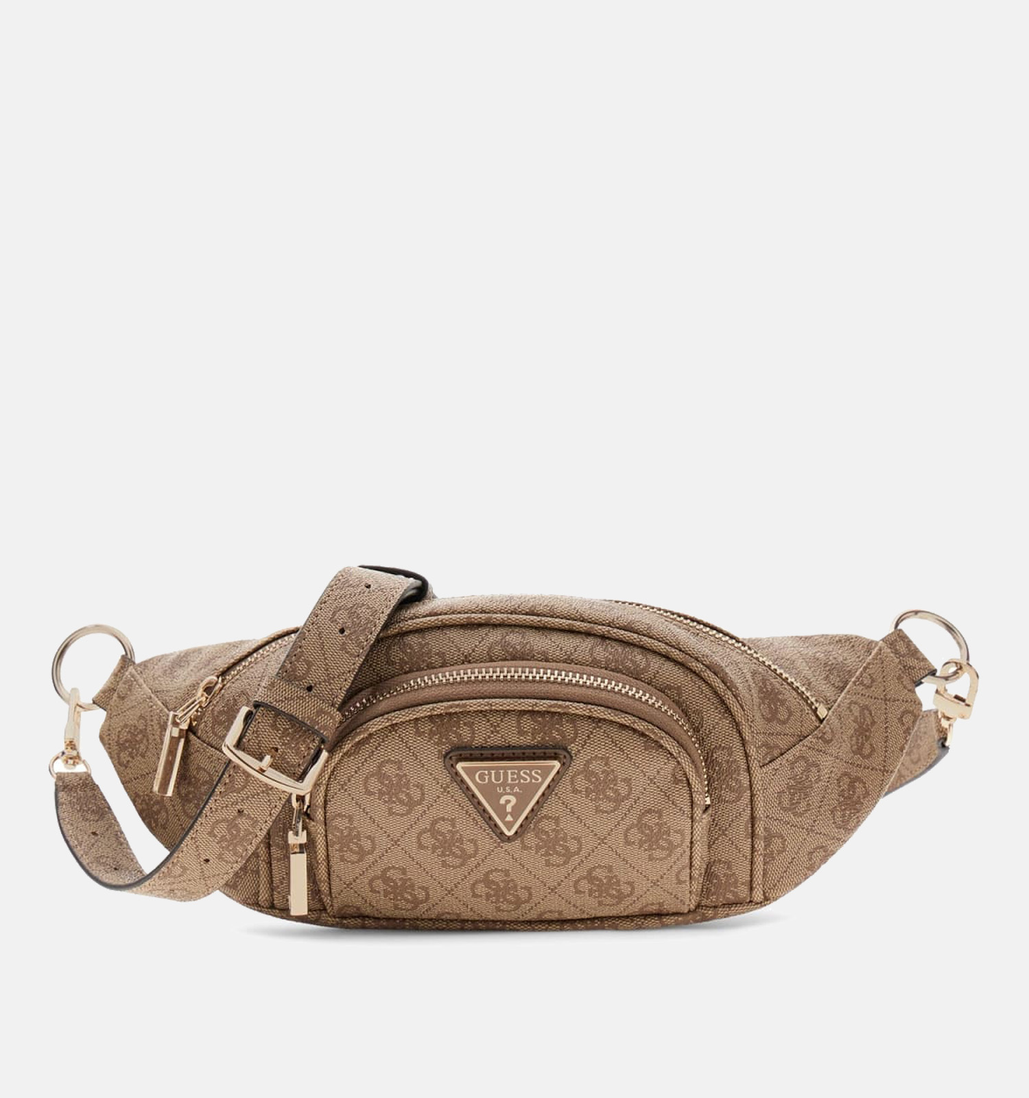 Guess Latte Logo Sac banane en Marron
