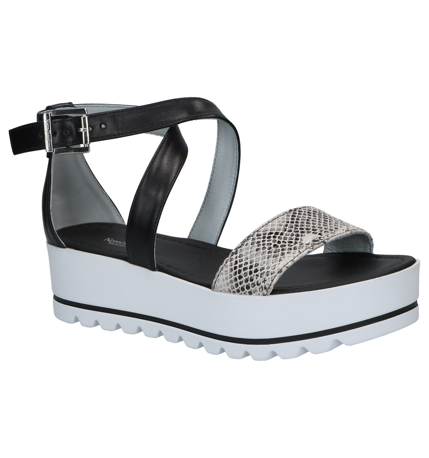 NeroGiadini Zwarte Plateau Sandalen Dames Sandalen Online op