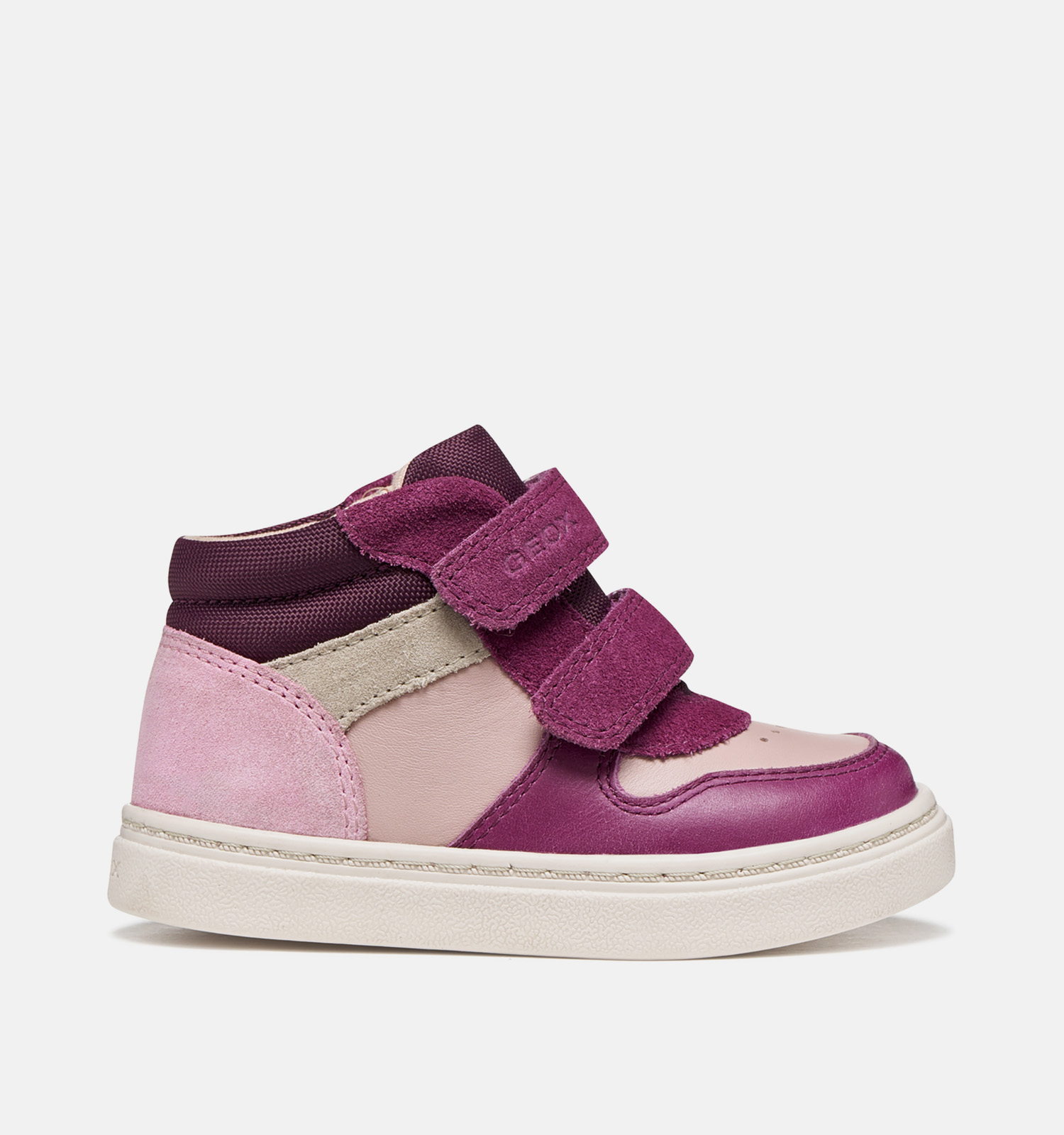 Geox Nashik Girl Roze/Paarse Boots met Velcro