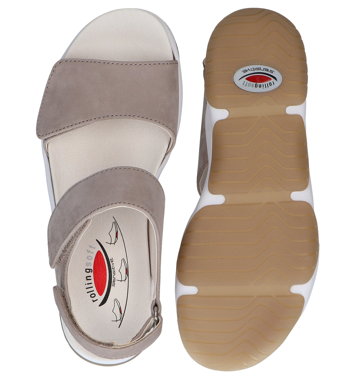 Gabor Rollingsoft Taupe Sandalen | TORFS.BE | Gratis verzend en retour